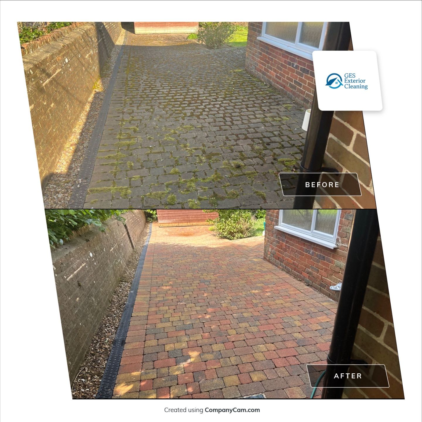 Patio Clean using Honda 21lt High Pressure Machine by Ges Exterior Cleaning ltd