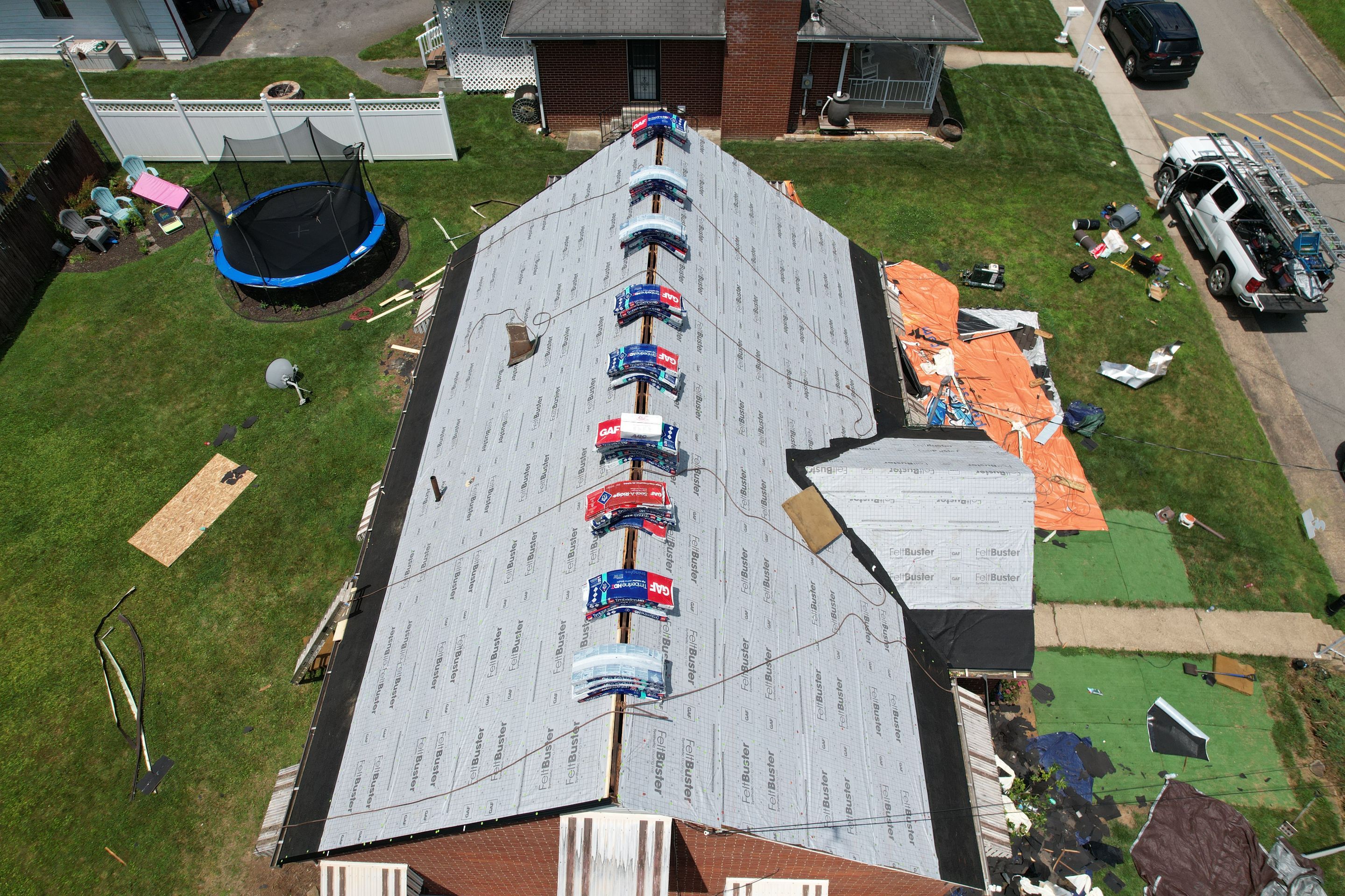 Residential Roofing Installation using GAF Timberline HDZ Pewter Gray by Rainstoppers Roofing