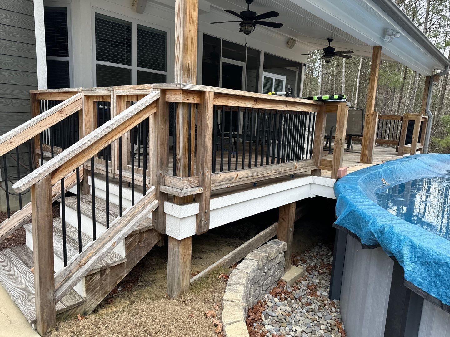 Weathered Deck using Wood Sealant by DuraSeal