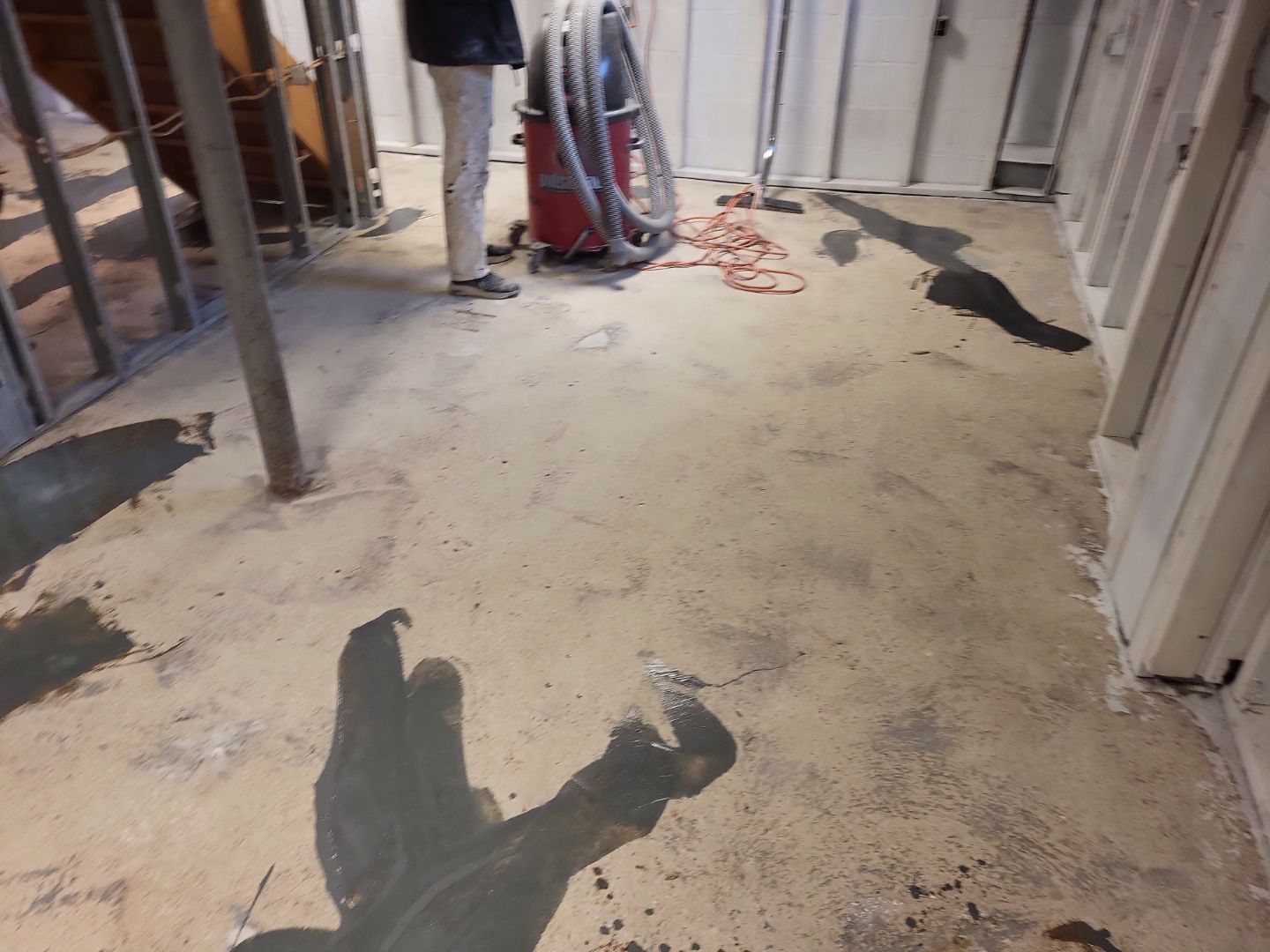 Basement Concrete Floor Coating with Penntek Flake System by Spectrum Painting, LLC