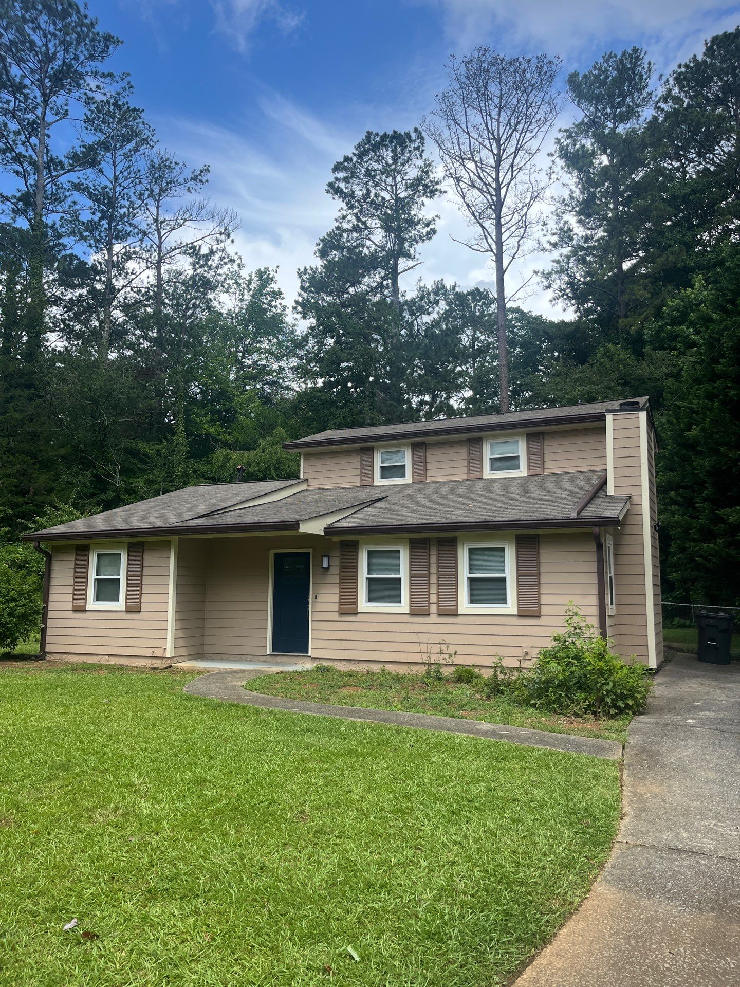 Marietta, GA Siding, Rotten Wood, Front Door, and Gutter Replacement with Exterior Painting by Nelson Exteriors