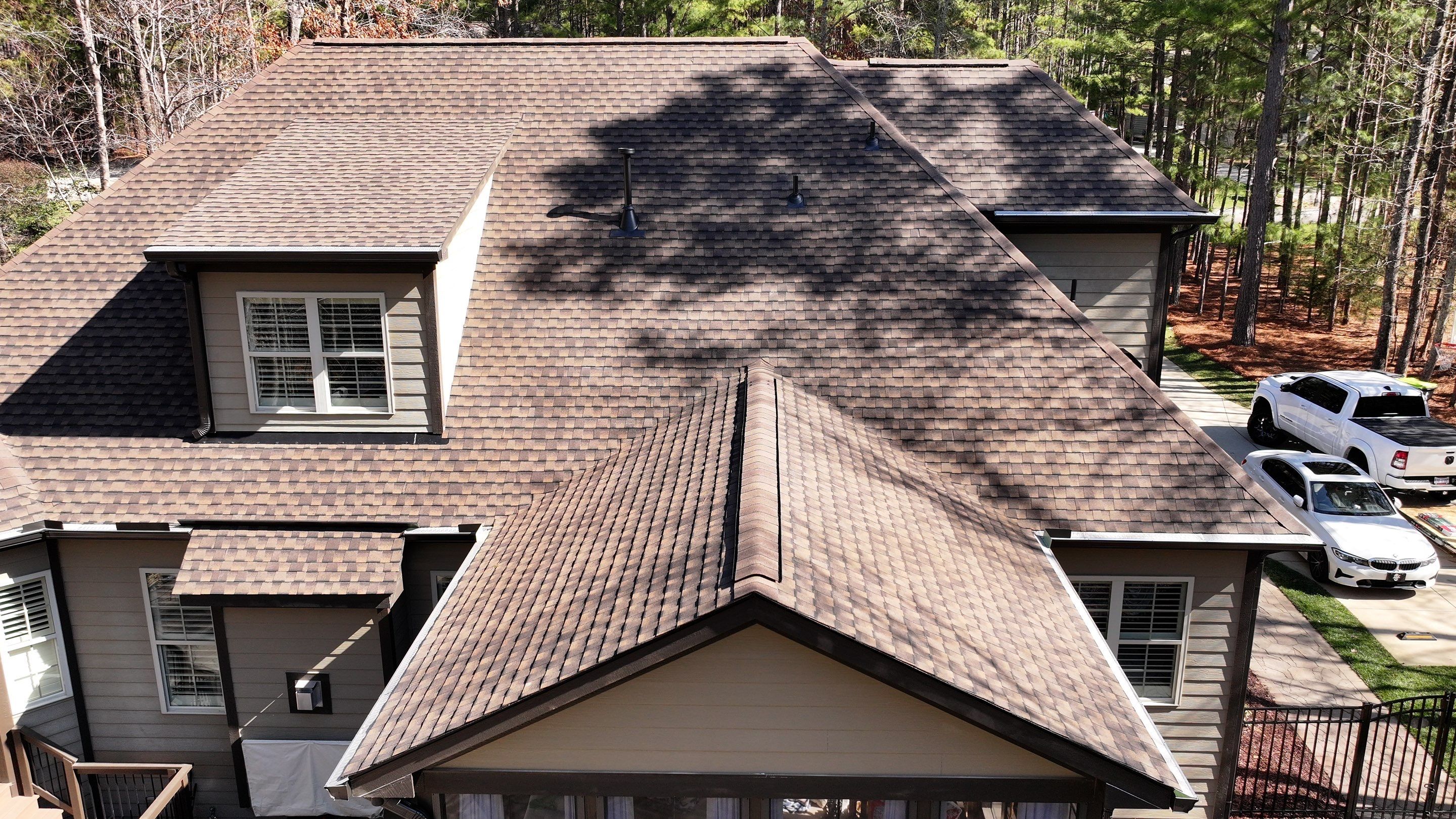 Roof Replacement - New GAF Timberine Ultra HDZ Barkwood shingle by Pro Performance Roofing