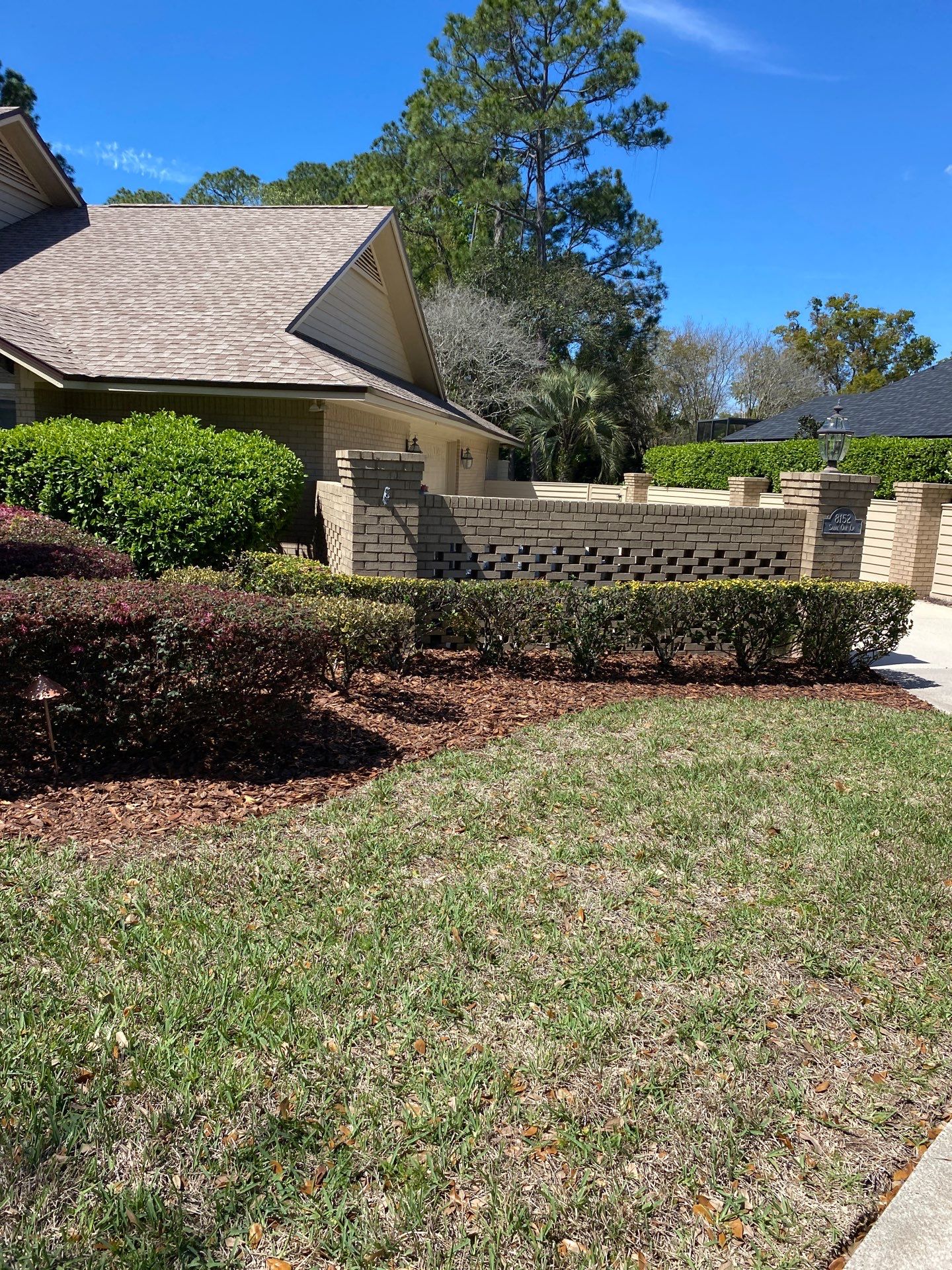 Deerwood Resident | Pine Bark Install by ProGreen Services
