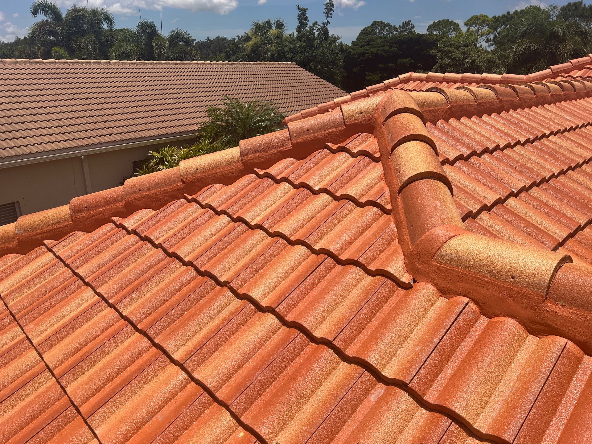 Residential Roofing Installation using Villa 900 Mission Sunset Tile by Durabilis Roofing INC
