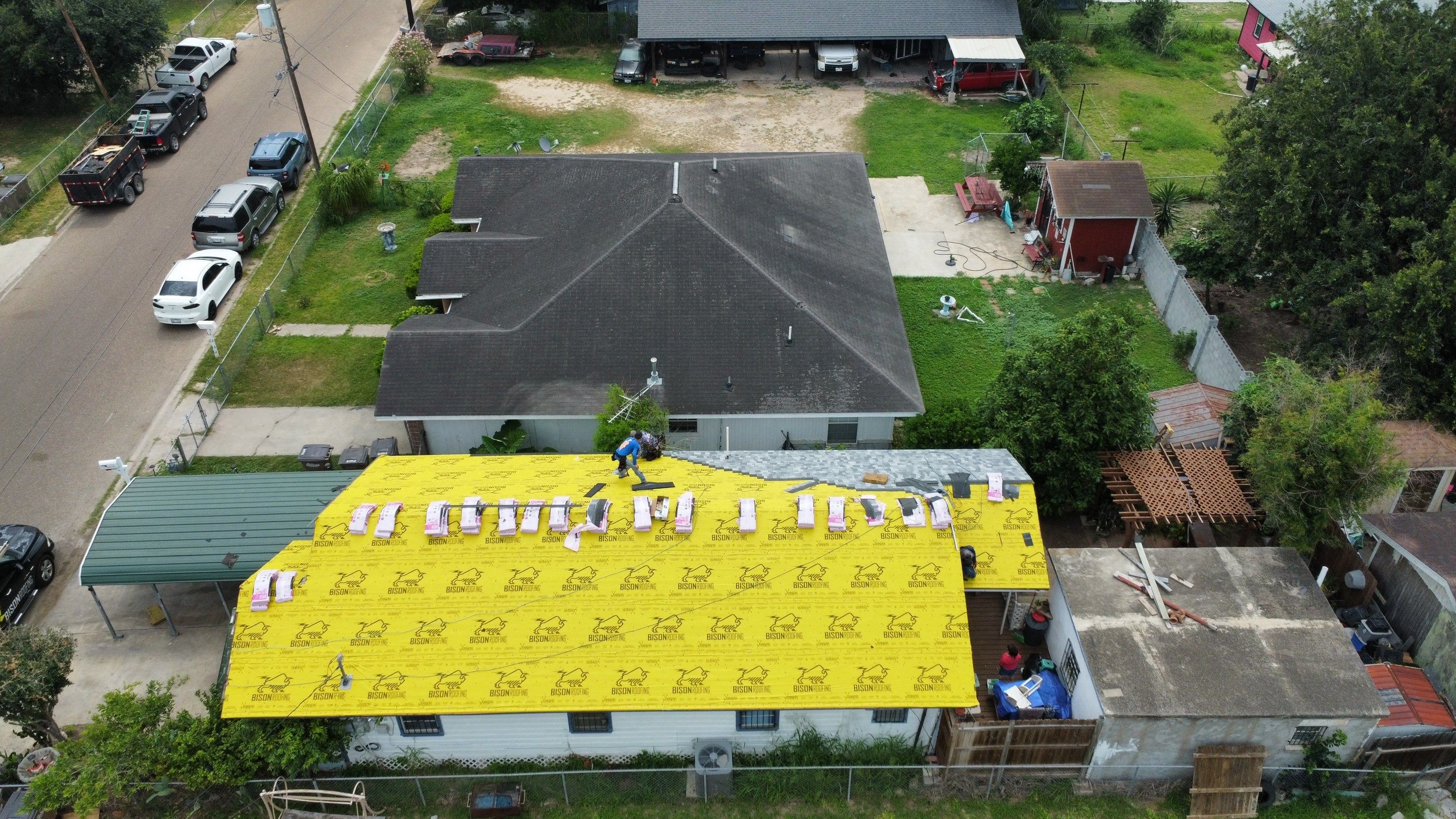 Project in Donna by Bison Roofing  