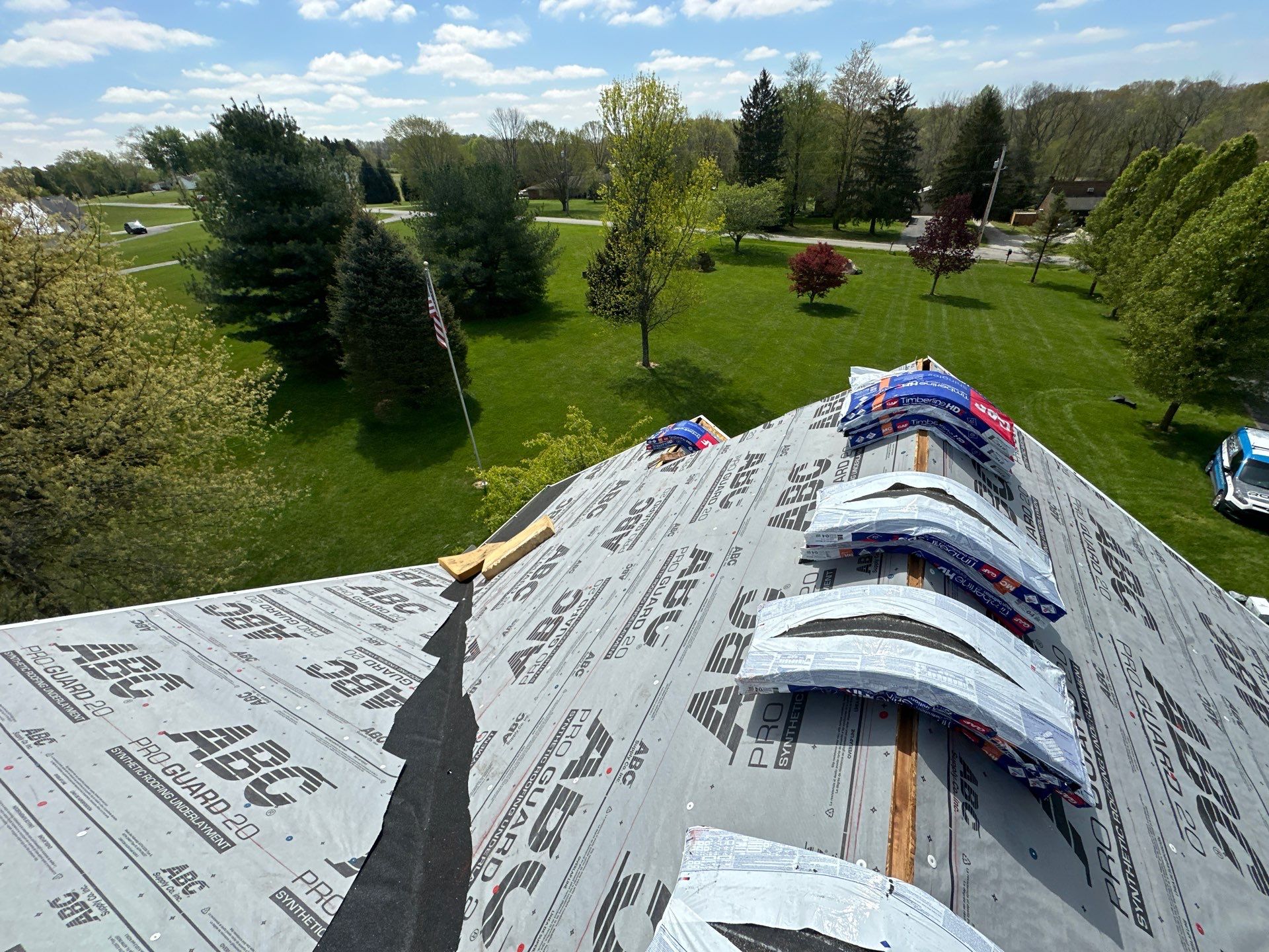 Residential Roofing Installation using Duration Series Shingles - Driftwood by RoofX 