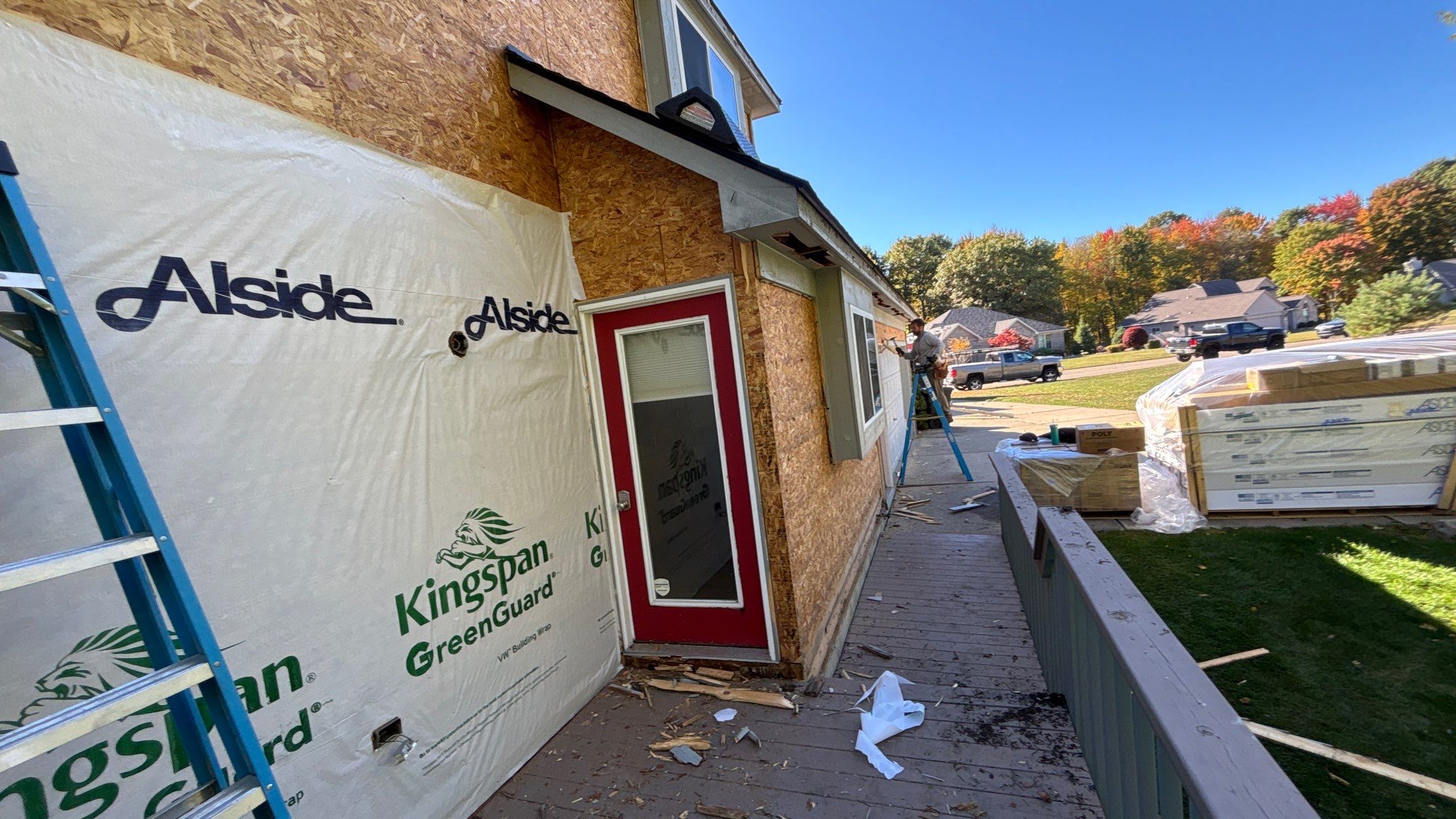 Siding Replacement using Ascend Laguna Blue by 180 Contractors