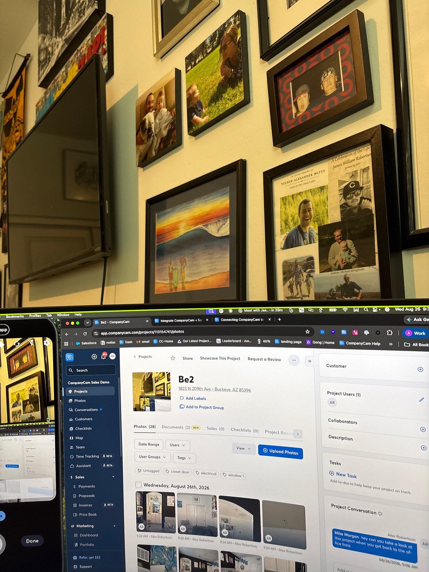 Home Office Setup and Gallery Wall Installation in Buckeye by CompanyCam Sales Demo