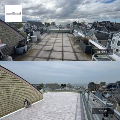 Deck Installation using Tanzite Stone Decking