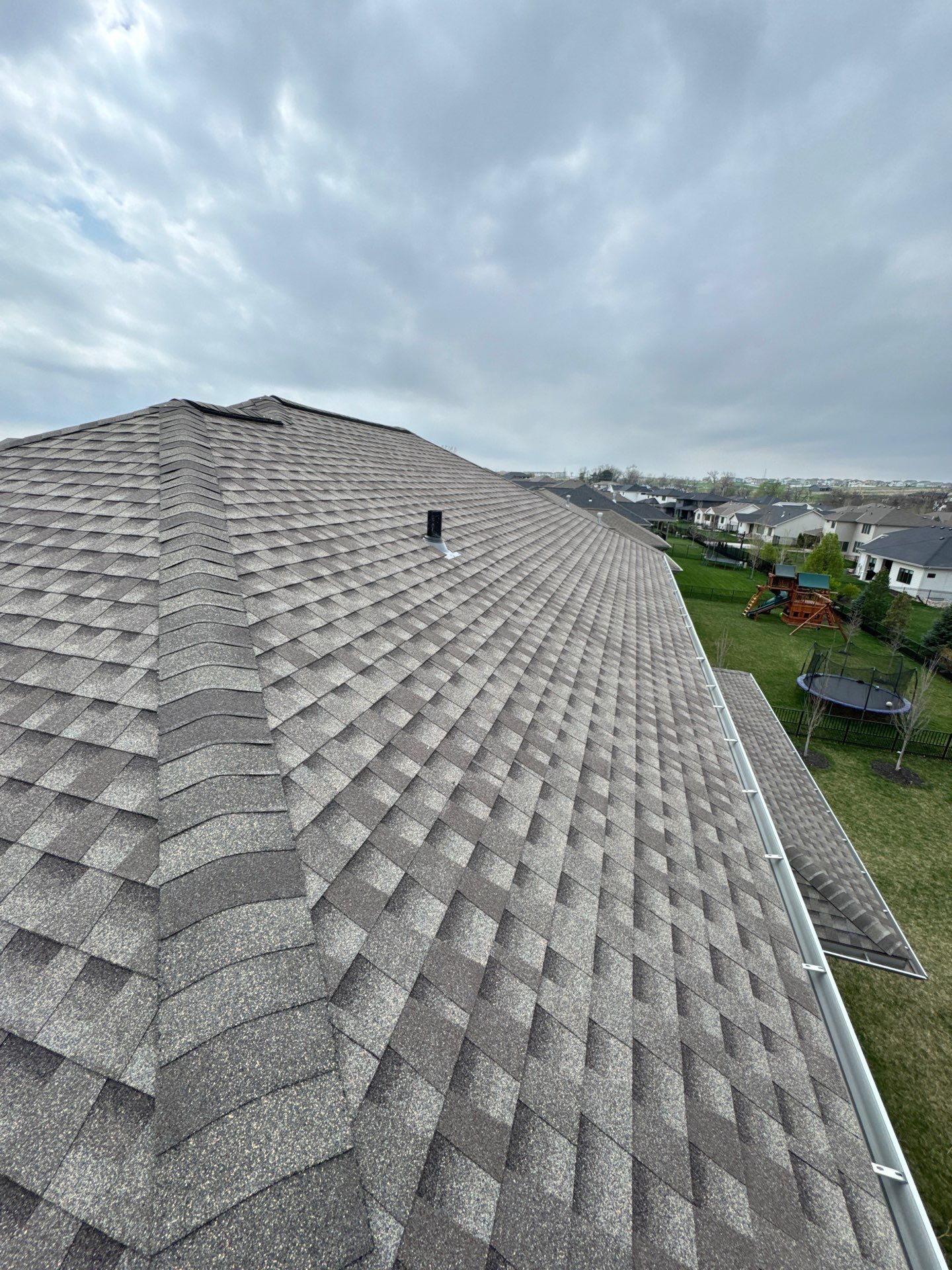 Residential Roof Restoration and Interior Ceiling Leak Repair in Omaha by Crows Roofing LLC
