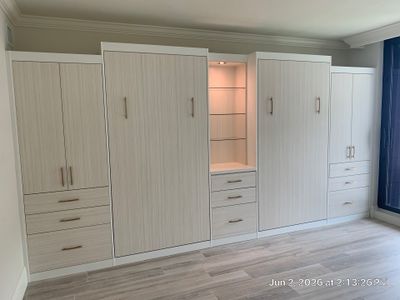 Beautiful Twin Murphy Beds with Plenty of Storage