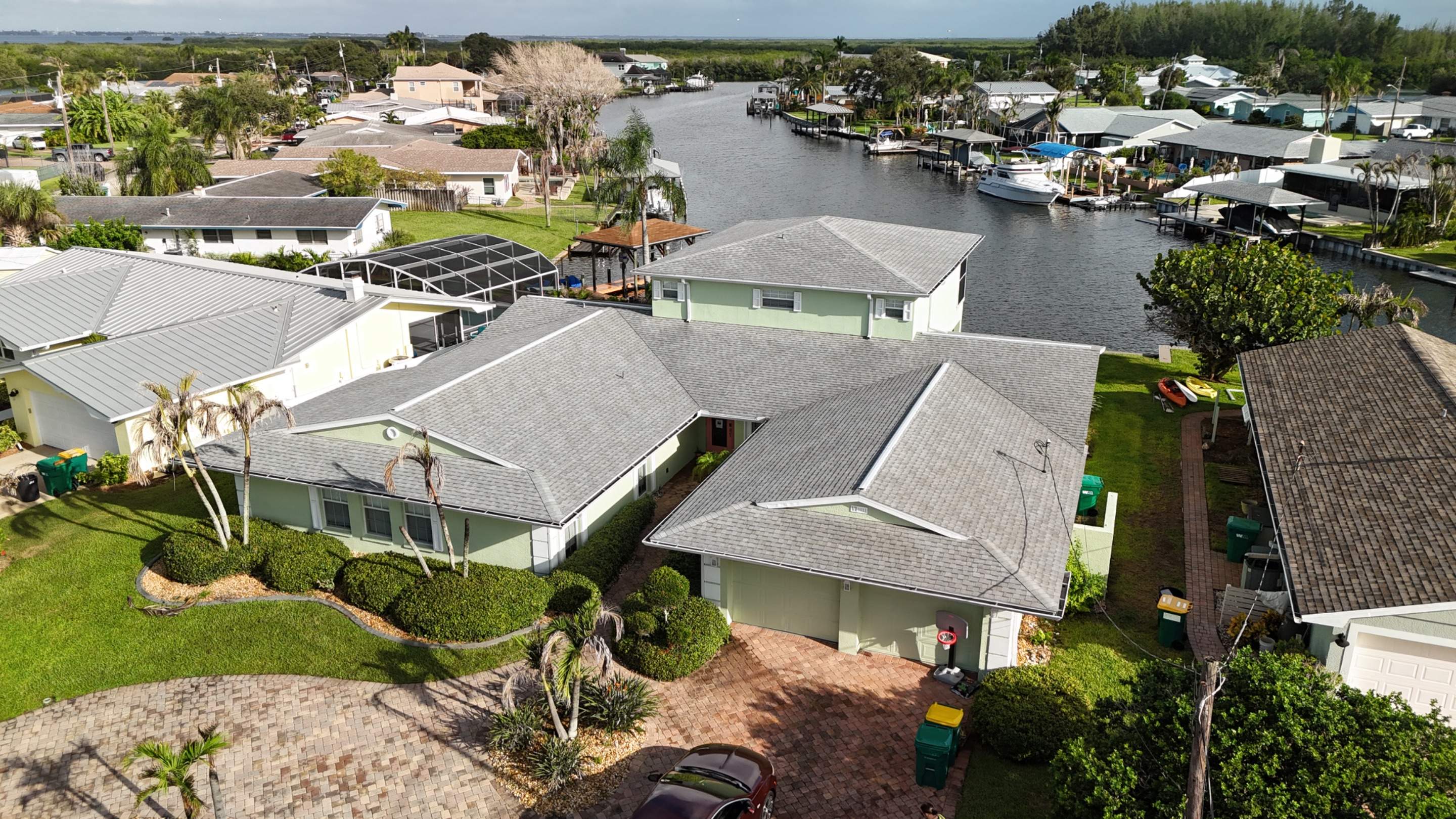 Full Roof Replacement Featuring Tamko Titan Old English Pewter Shingles by Wiedmann Construction & Roofing