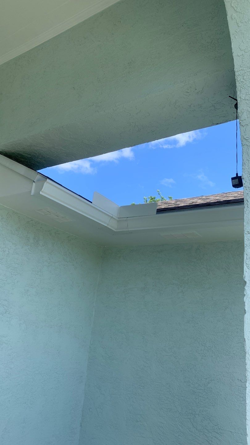 Seamless Gutter Installation using White K-Style Seamless Gutters by Gutter Professors