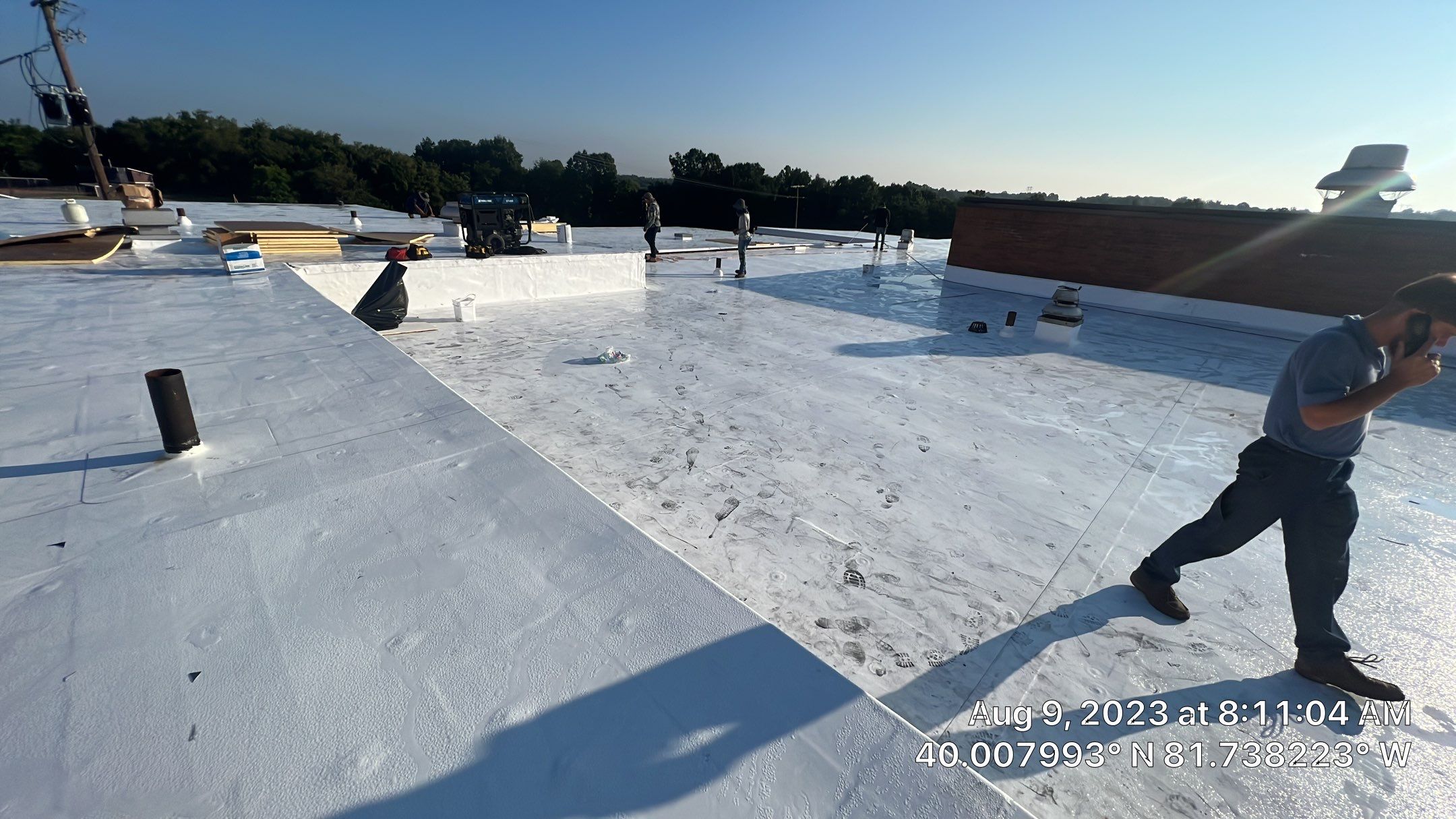 John Glenn High school Roof Install by Gold Star Roofing LLC 