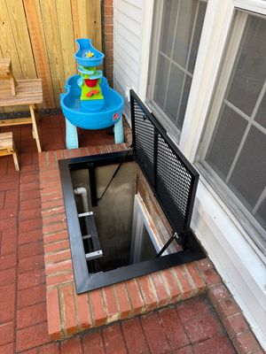 Custom Iron Window Well Cover with Lift System – Residential – Montgomery Village, MD