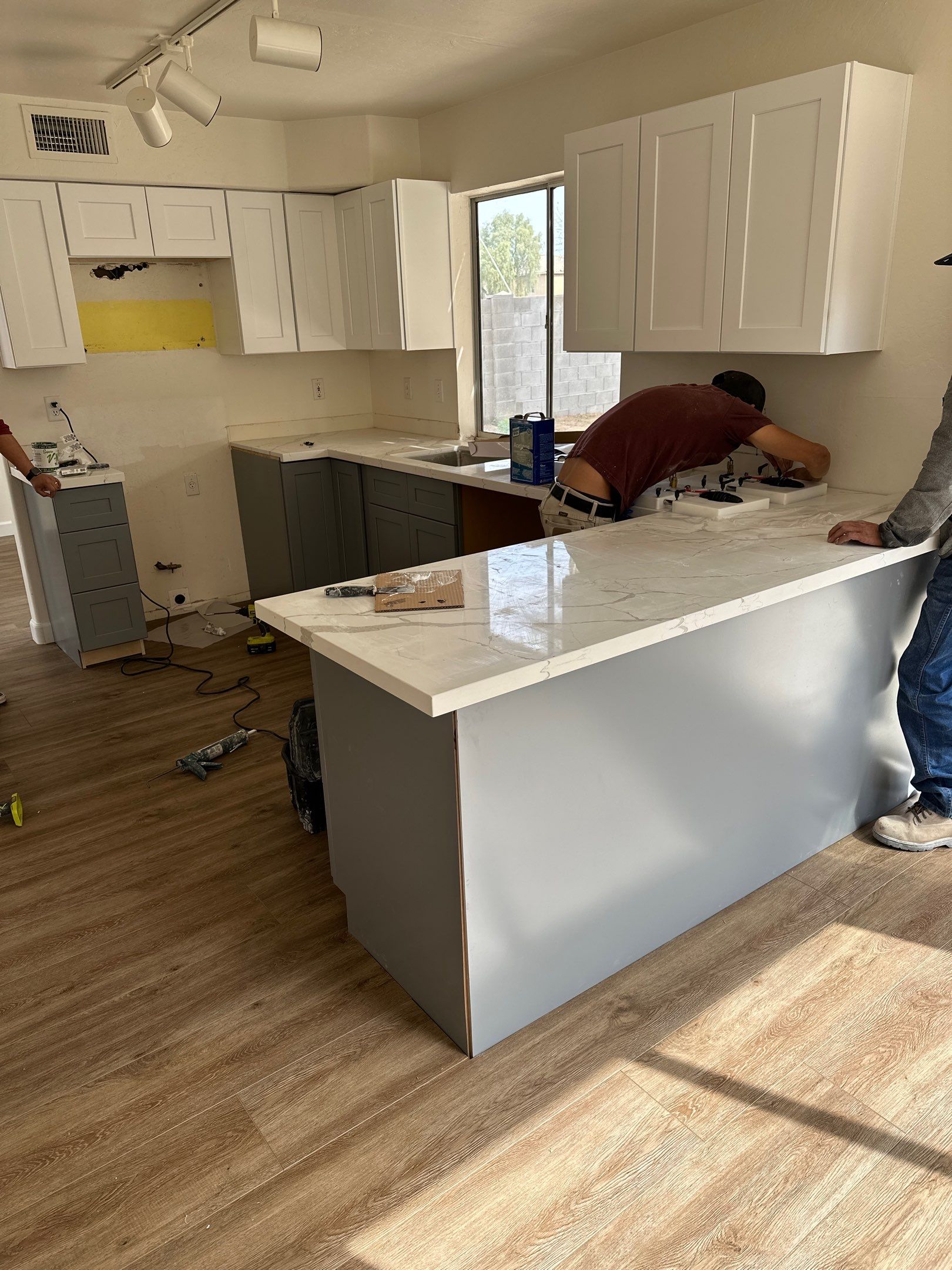 Quartz Countertop Installation by Footprints Floors of Chandler 