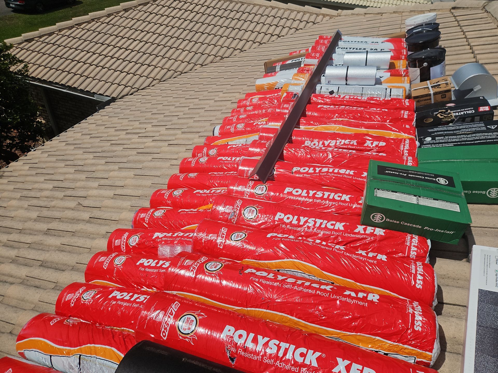 Residential Roofing Installation using 1" Nail strip metal roof by BLUES BROTHERS ROOFING