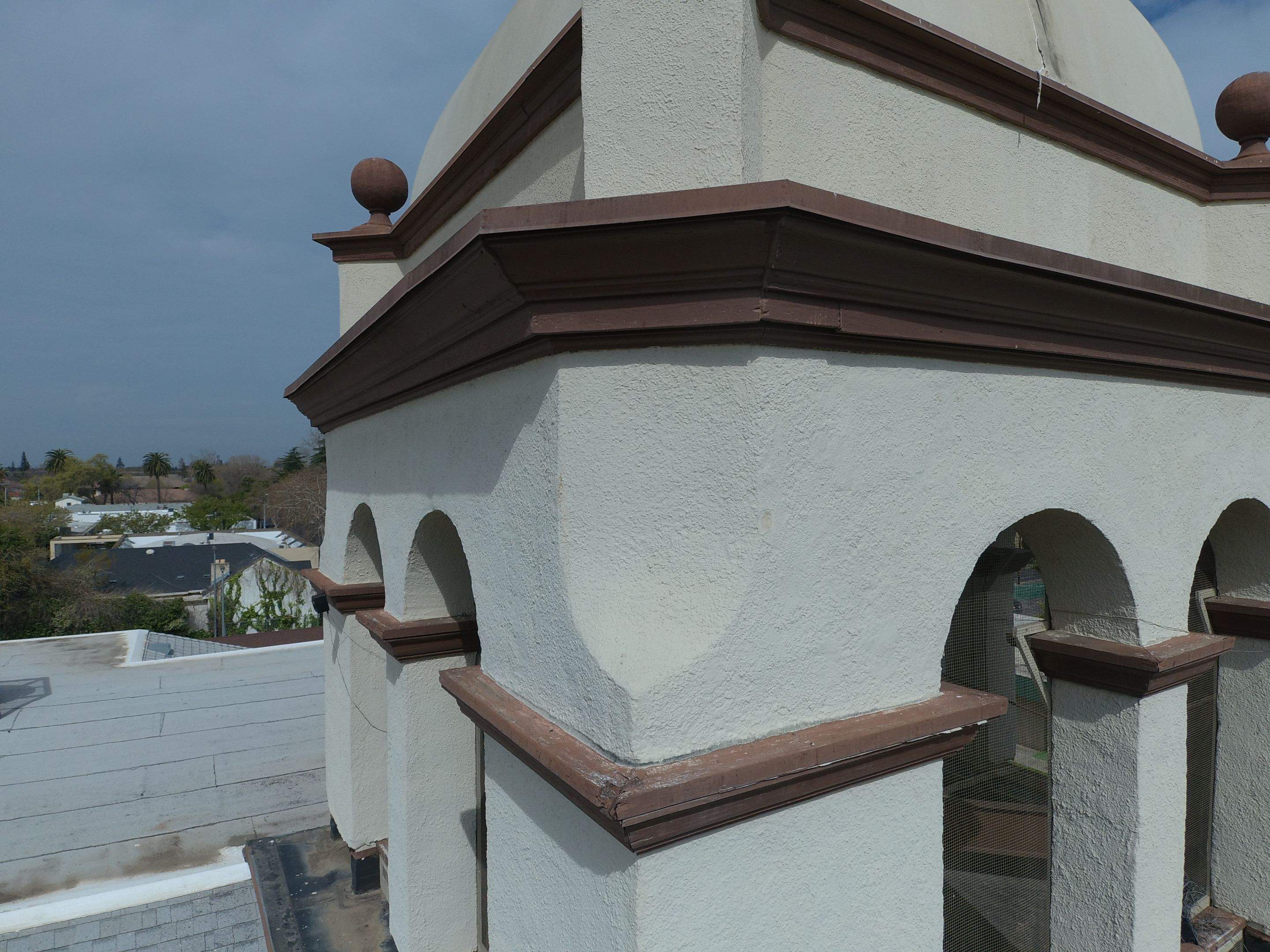  Presbyterian Church repairs to entrance architecture by Straight Edge Roofing Inc