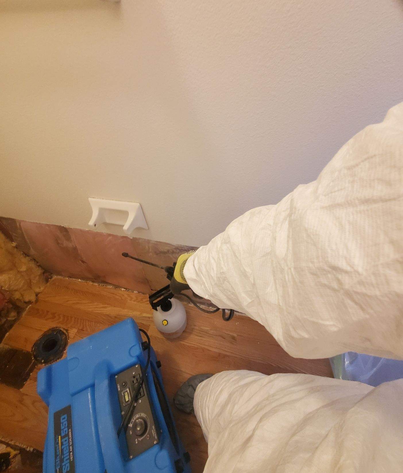 Water Damage using Air Movers by Construction Now LLC