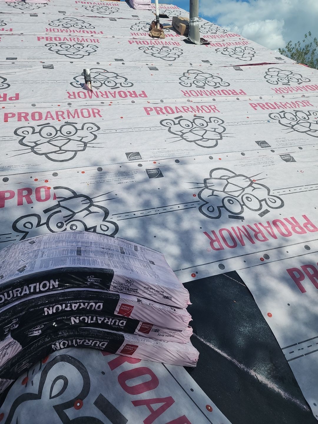 Residential Roofing Installation using Owen's Corning Duration (Lifetime) Shingles by Roof Repair Company
