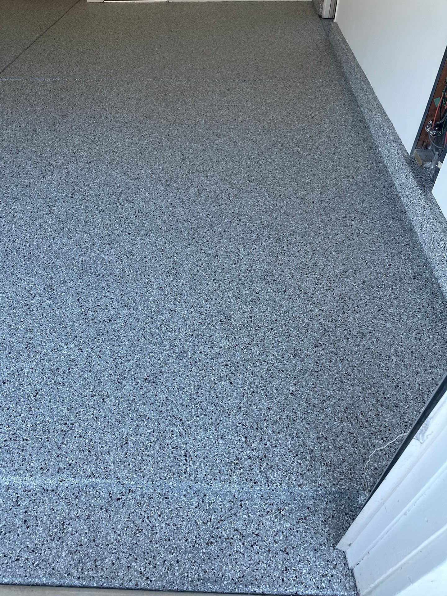 San Luis Obispo Garage Floor Polyurea Coating with Coyote Chips by MGP Coatings