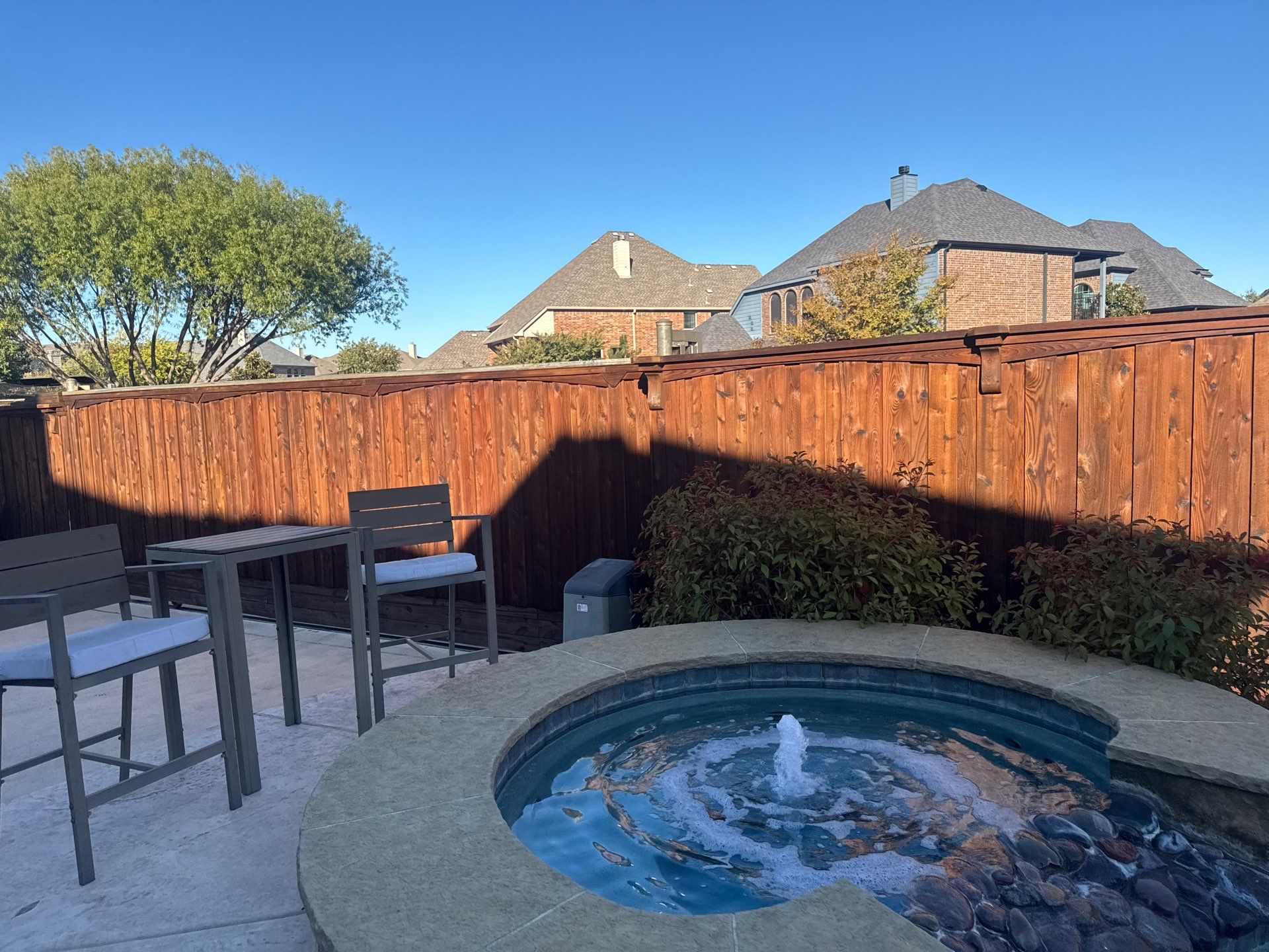 Stain and Pergola Roof Repair by Lighthouse Contractors