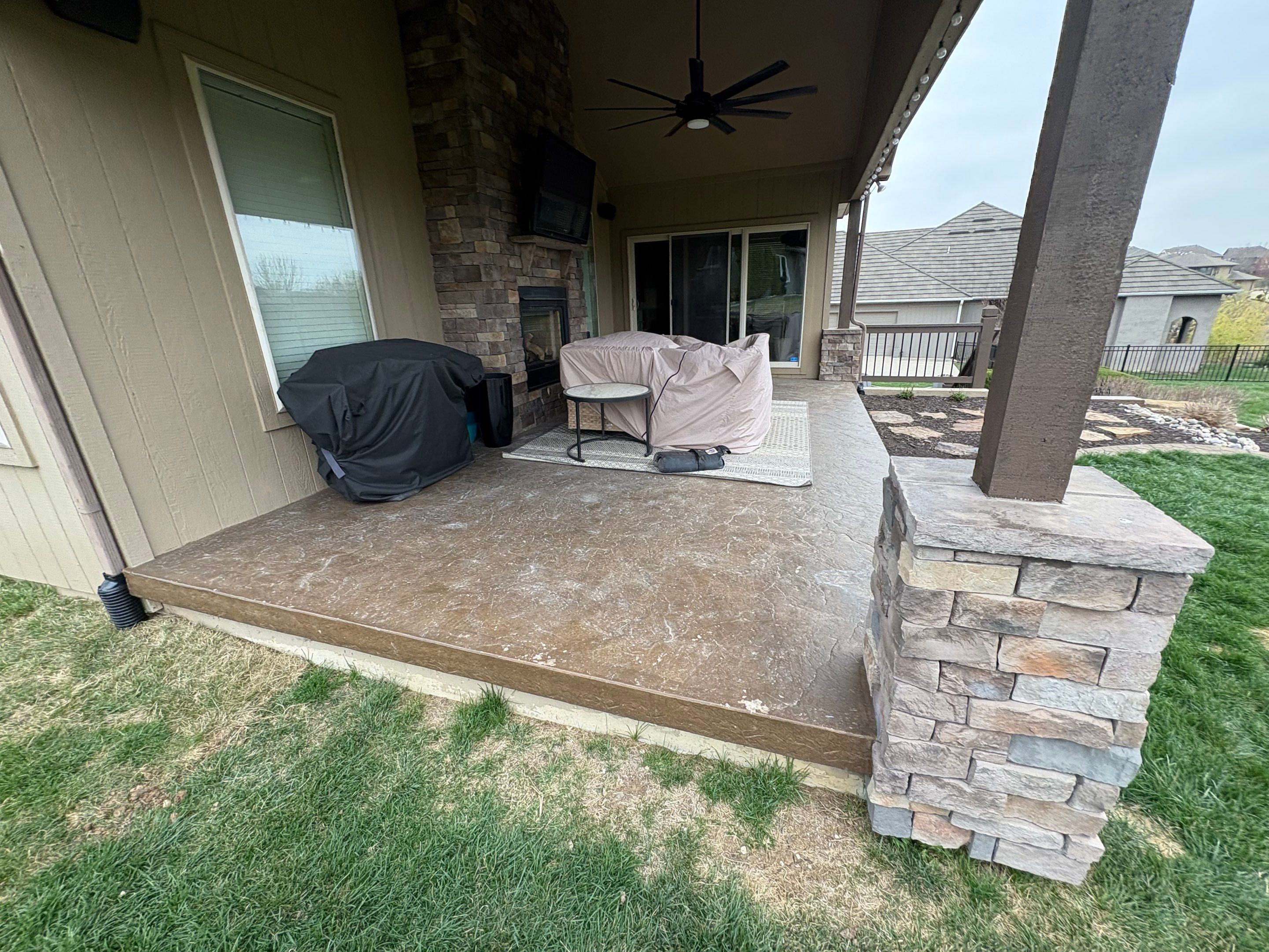 Stamped Concrete Resurface - Lee's Summit, MO by Big Red Decorative Concrete, LLC