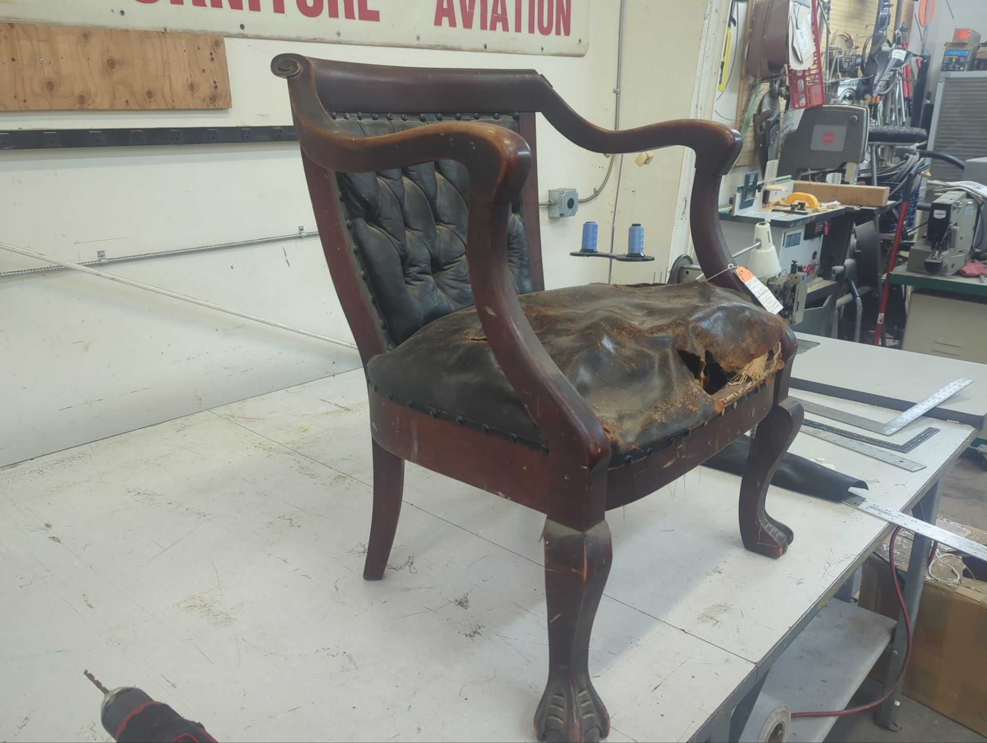 Antique Chair  by Rocky Mountain Upholstery Co