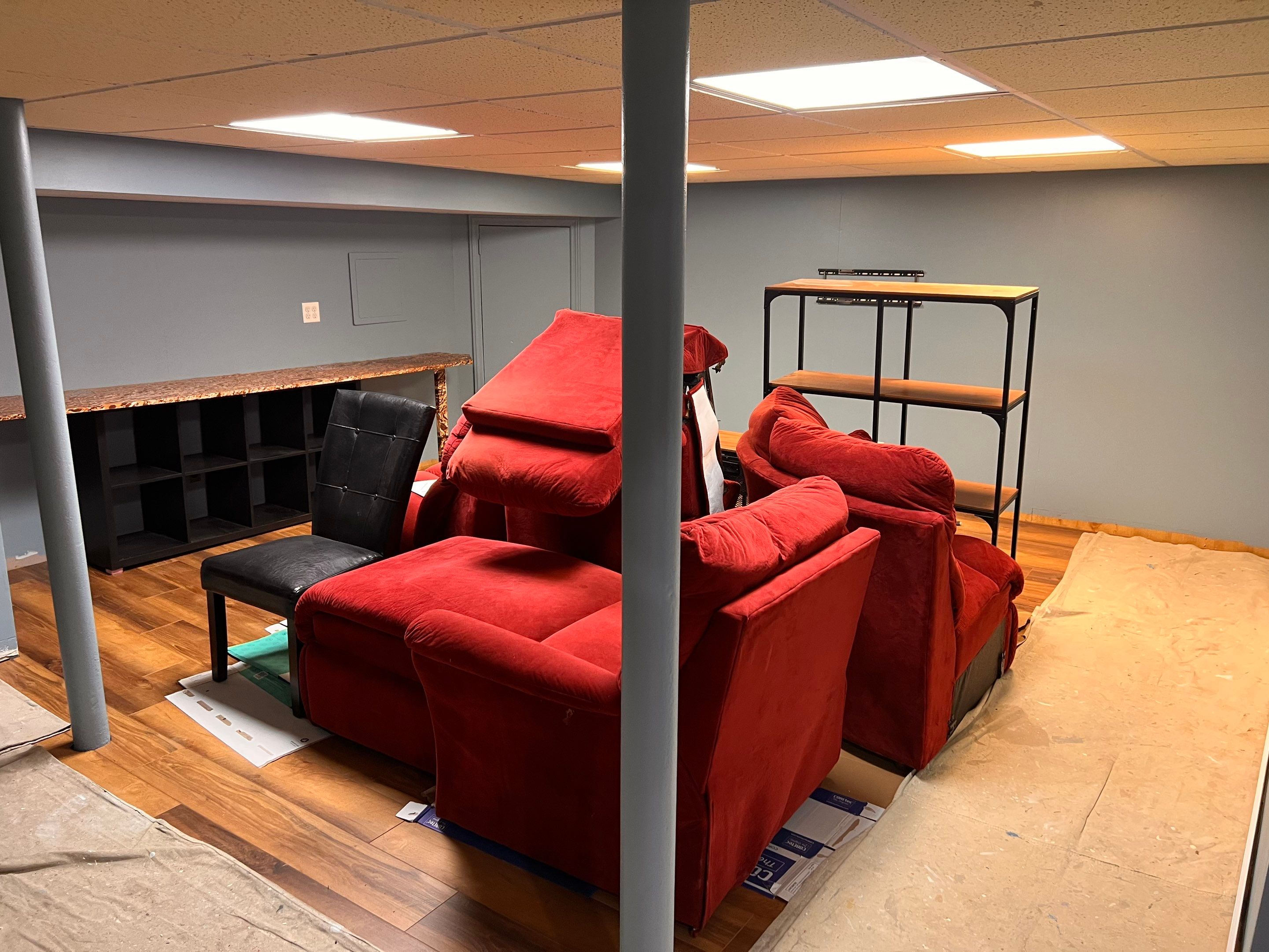 Water Damage Restoration and Finished Basement Flooring in Garden City by EMS Restoration Corp
