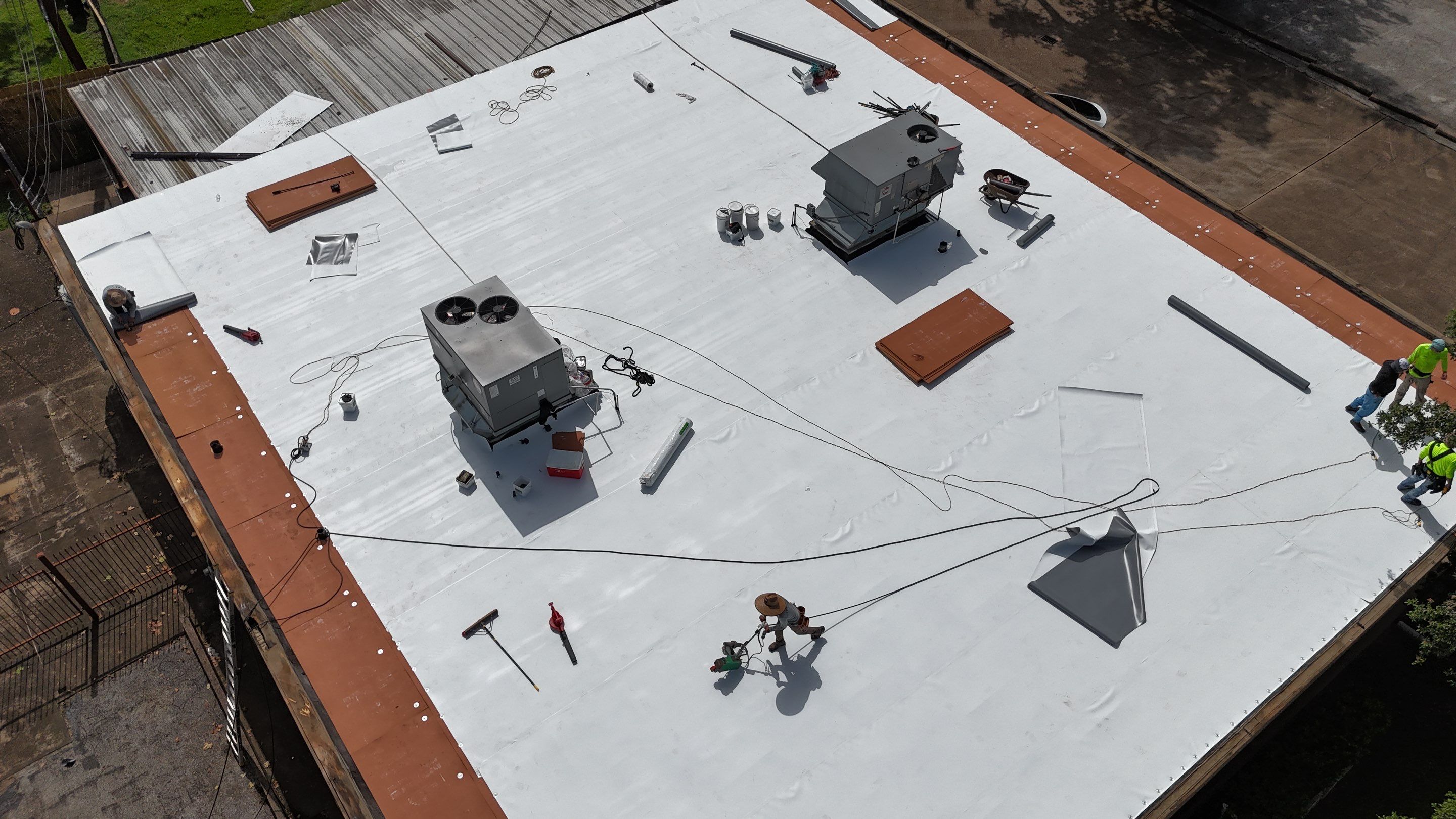 Commercial Roofing Installation using TPO by Core Four Roofing