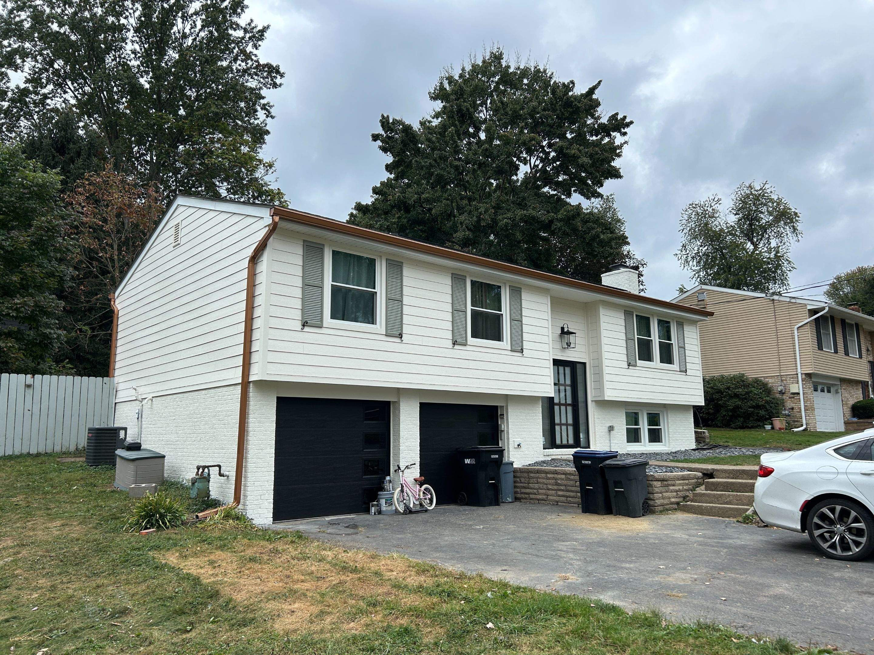 James Hardie Remodel Featuring Copper Gutters and Paint in Cream by Ideal Siding Pittsburgh