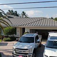 .032 Aluminum 1.5" Mechanical Seam Champagne  by Total Roofing System The Metal Roof Experts