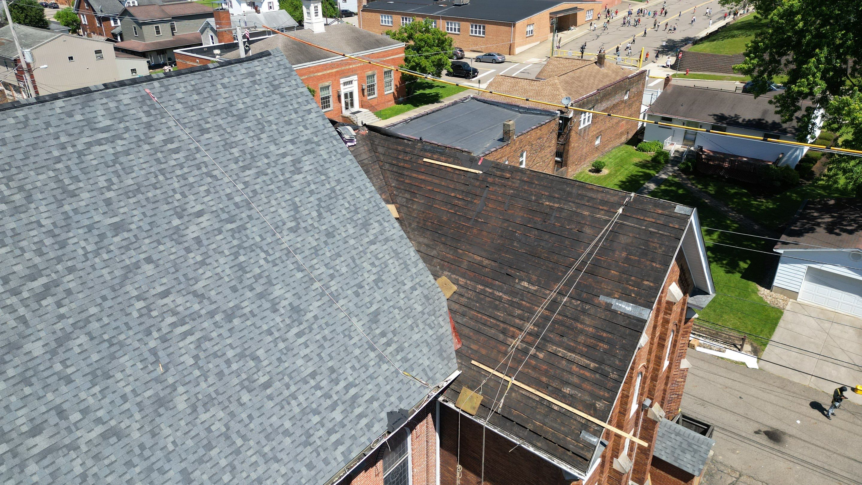 Commercial Roofing Installation using Duration Series Shingles - Estate Gray by RoofX 