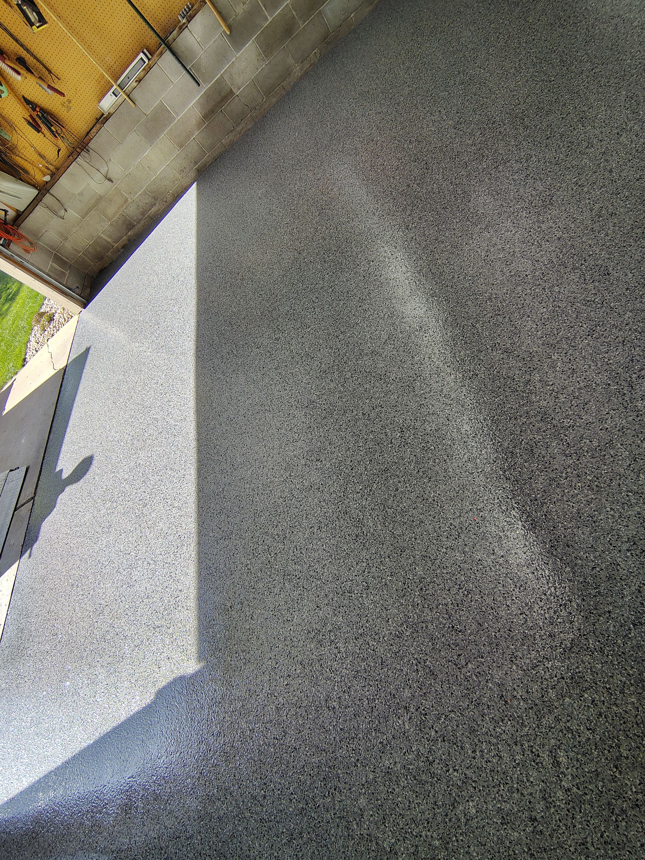 Nightfall Decorative Chip Garage Floor Coating in Luverne, Minnesota by Select Painting, Coatings & Garage Cabinets
