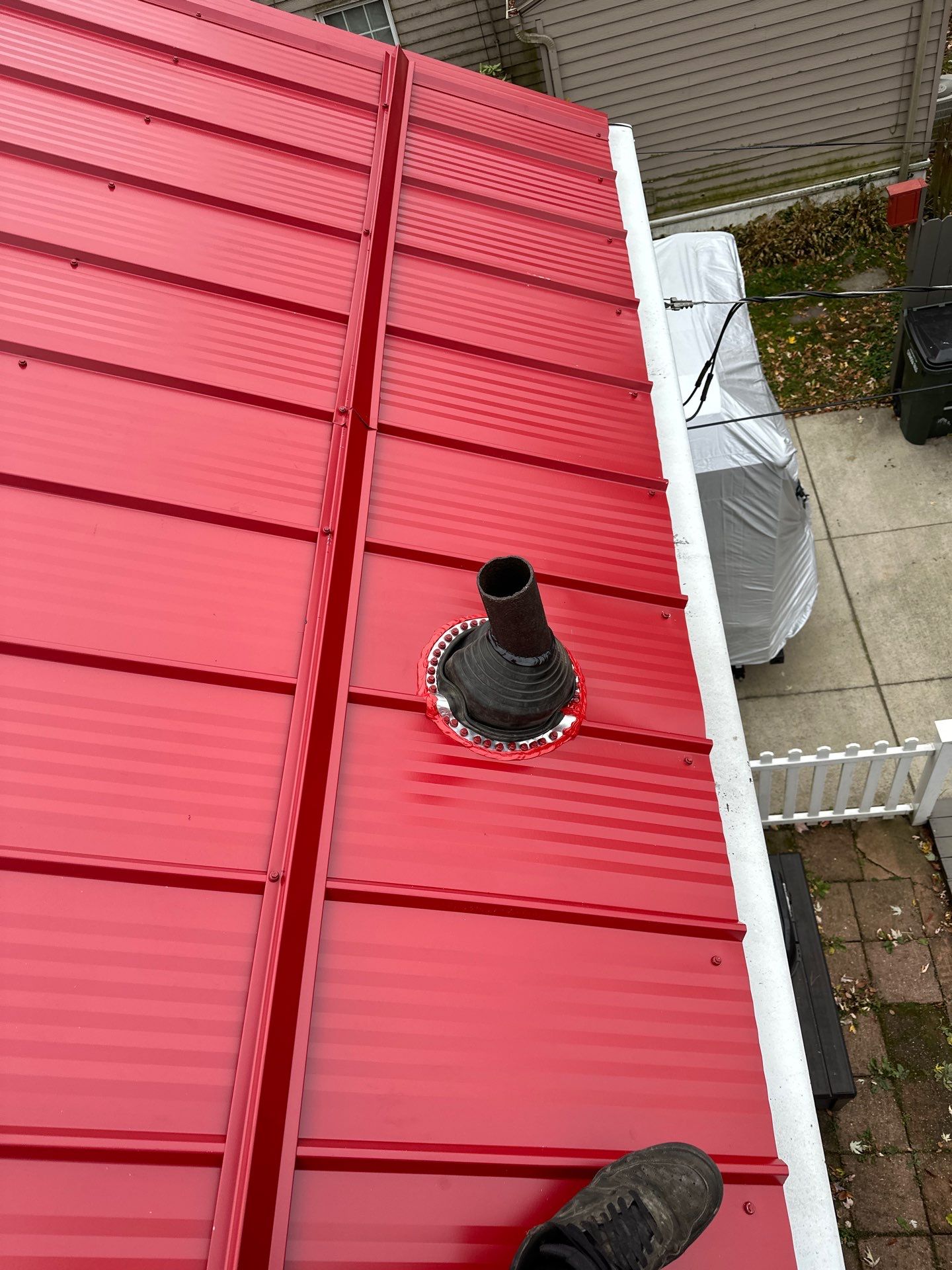 Weather Max Panel, Color: Dark Red by Eagle Eye Roofing