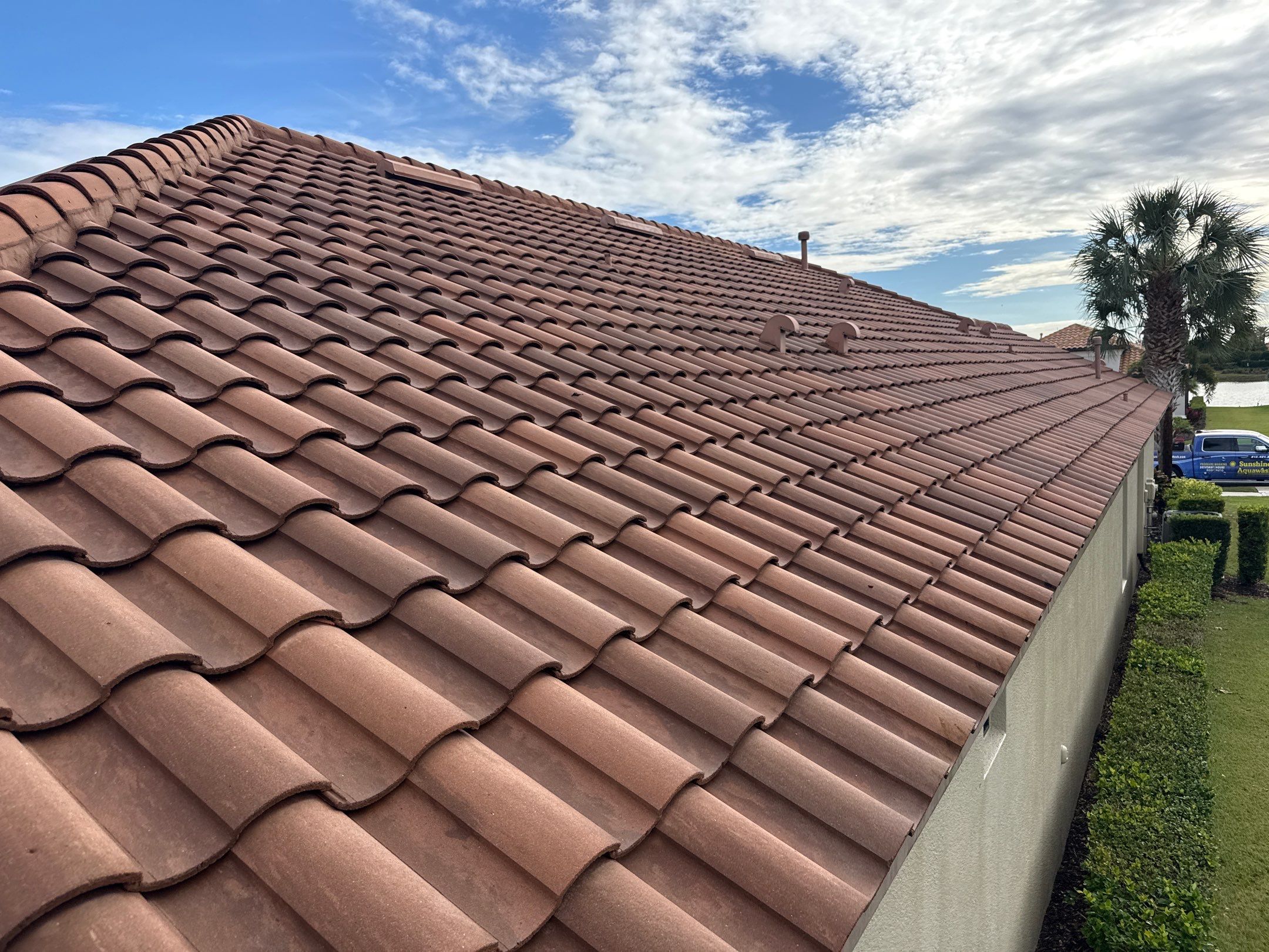 🌿 Tile Roof Cleaning in Lakewood Ranch — Safe for Plants & Tortoise-Friendly! 🐢✨ by Sunshine AquaWash