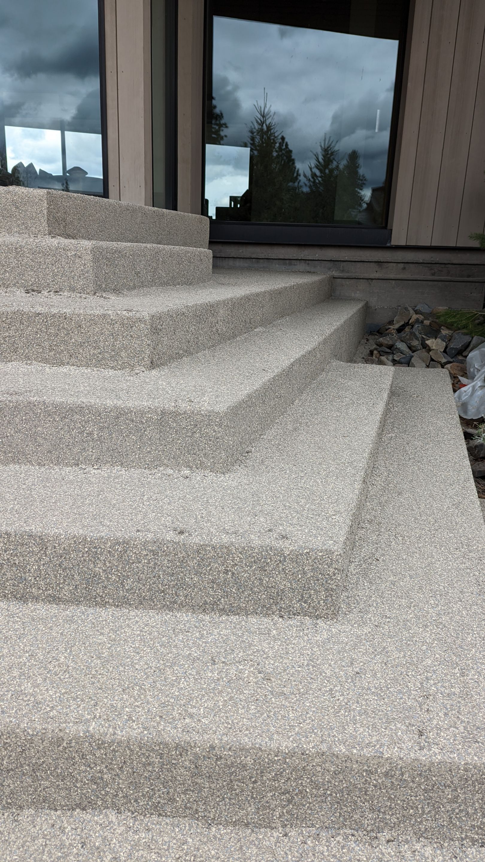 Entryway Transformation using Trail Mix 1/8" Chip by Croc Coatings, LLC