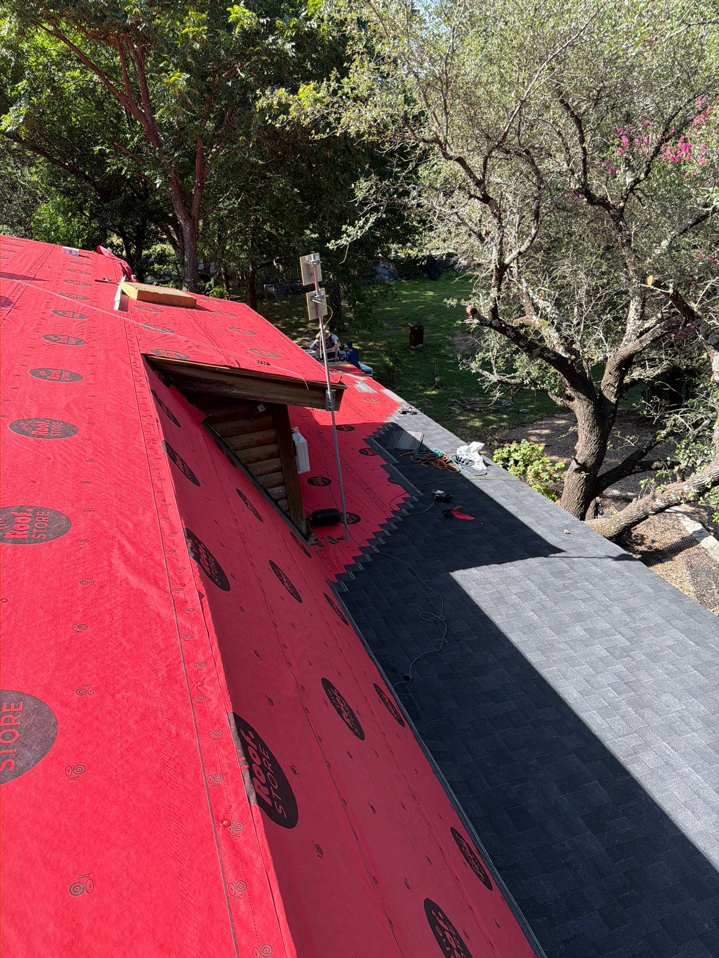 Fort Worth Log Home Roof Replacement and Gutter System Service by Performance 1 Roofing