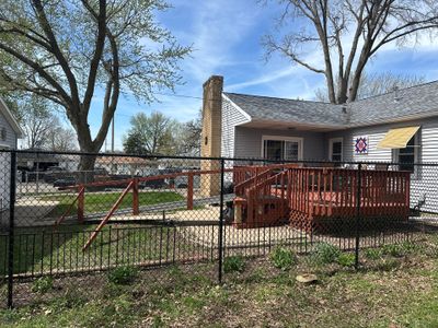 Black Chain Link Fence Installation for Waterloo Residential Backyard