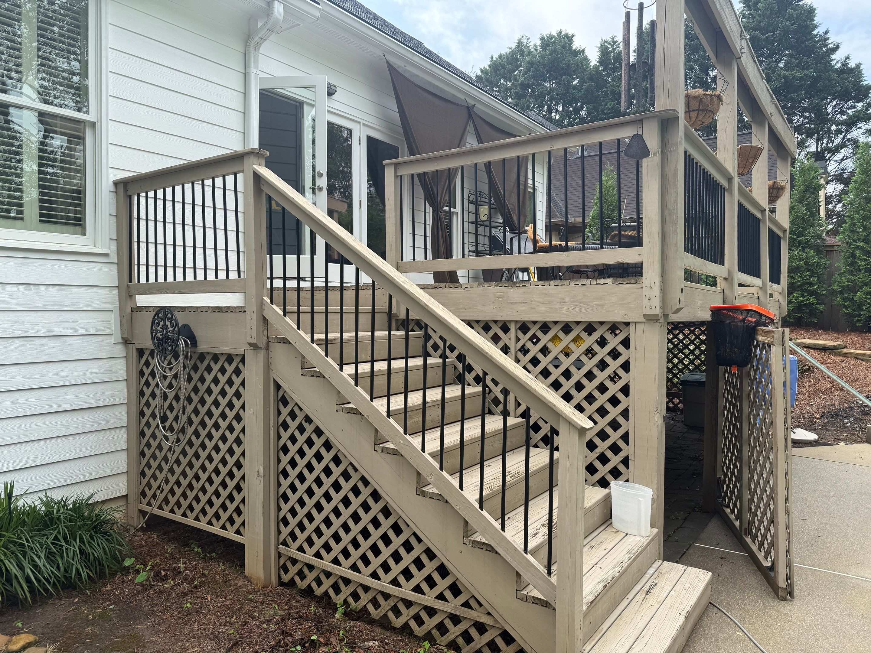Elevated Wood Deck Refresh with New Lattice Skirting in Marietta by Swift Home Renovations