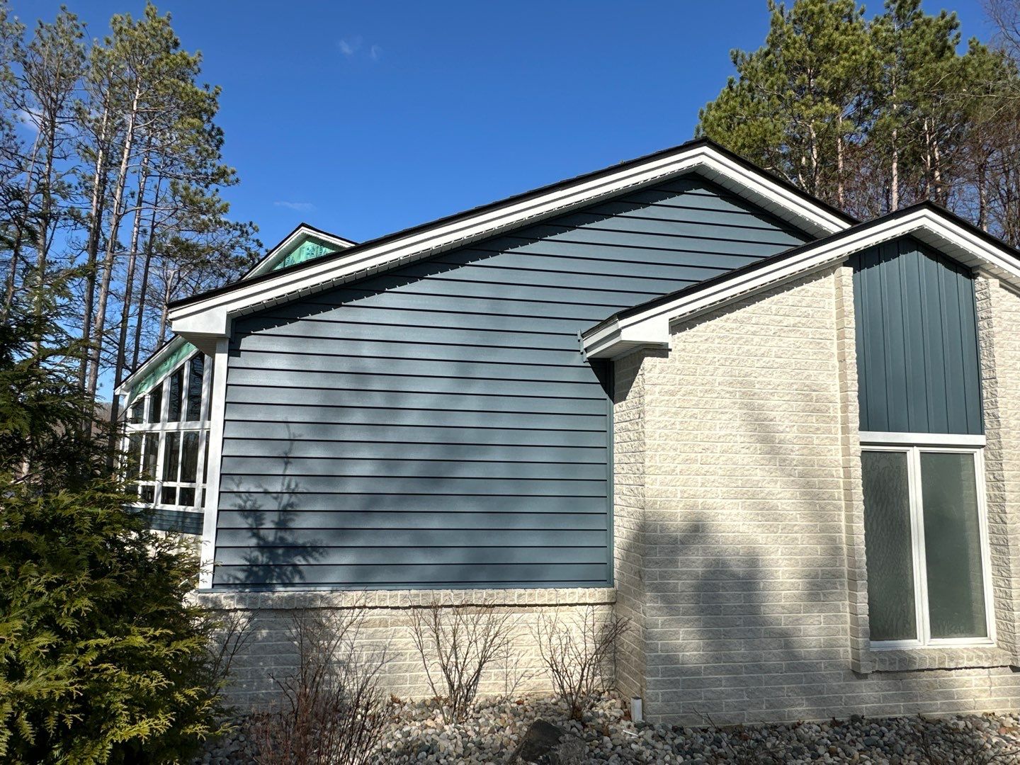 Siding Replacement using Certainteed Monogram D5 Pacific Blue by 180 Contractors