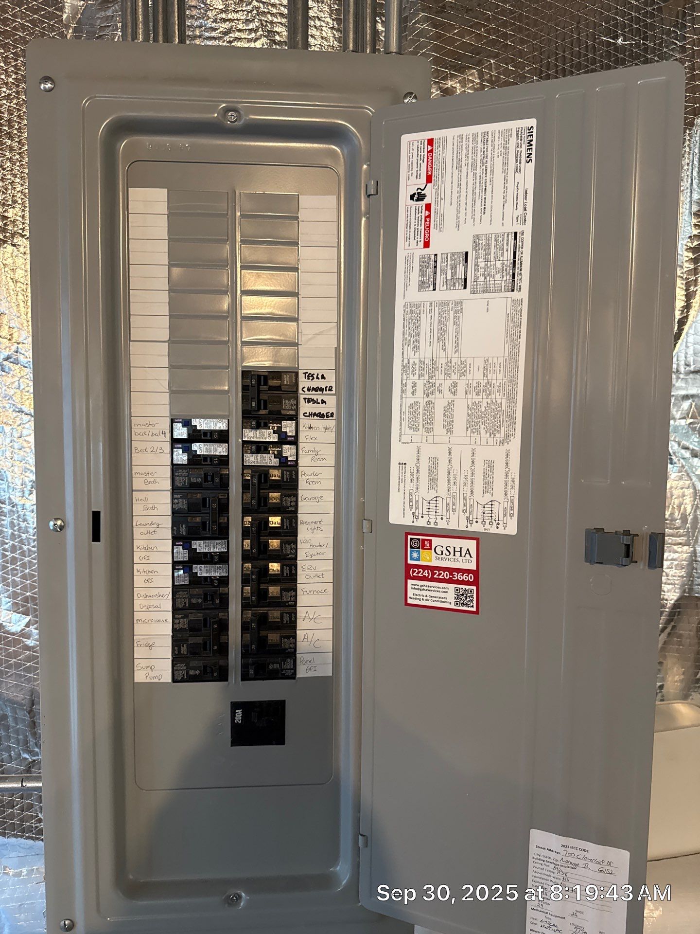 Tesla Charger installed in Marengo, IL by GSHA Services LTD