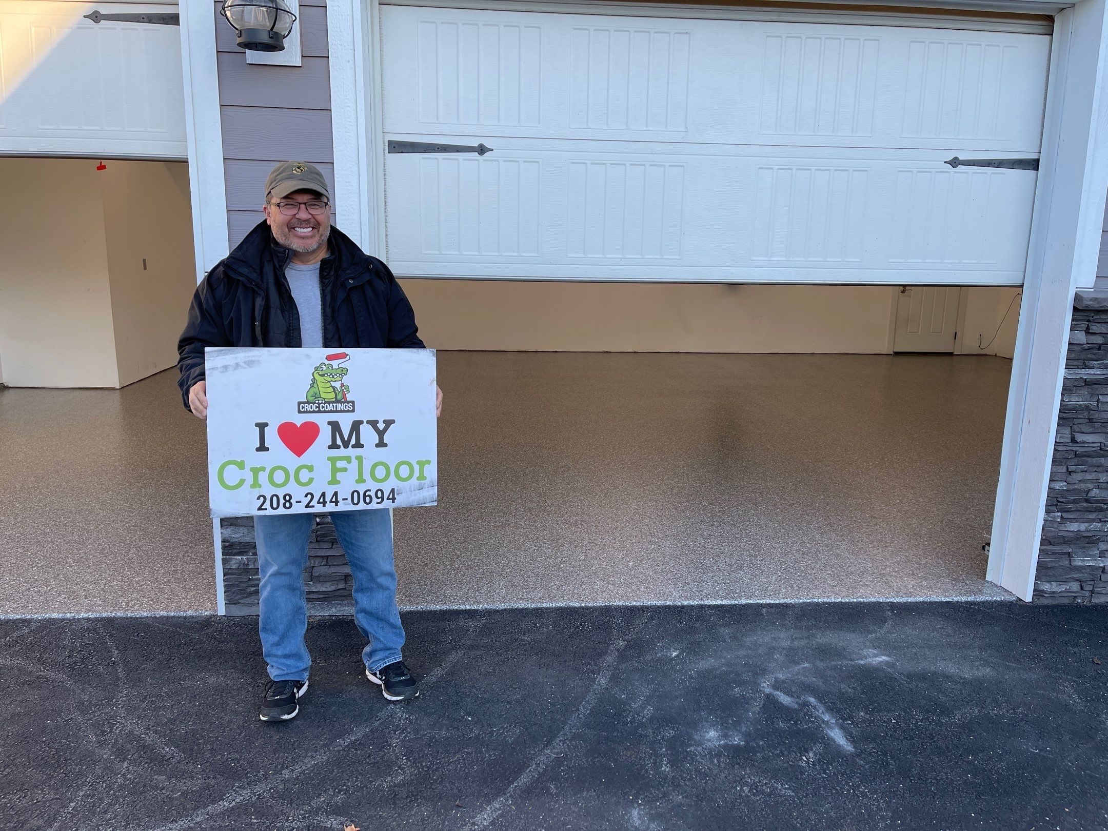 Garage Transformation using Silver Creek by Croc Coatings, LLC