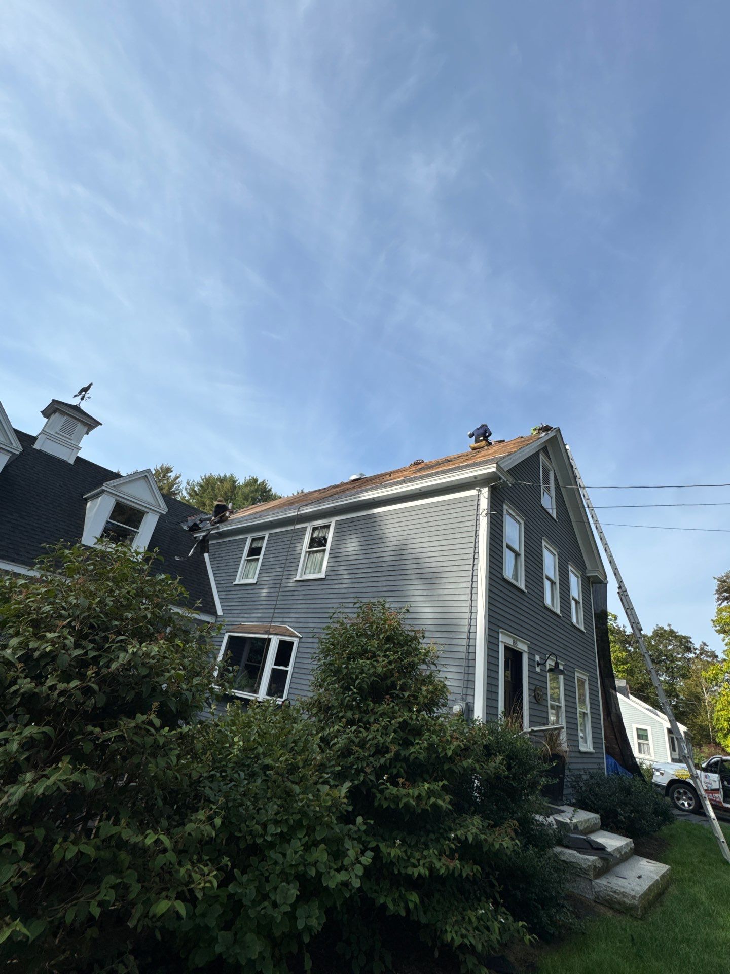 Roof Replacement & Chimney Removal – Westford, MA by Mighty Dog Roofing of Greater Middlesex County
