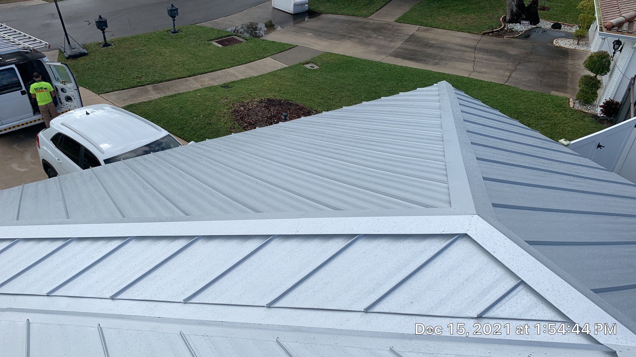 Residential Roofing Installation using 1" Nail strip metal roof by BLUES BROTHERS ROOFING