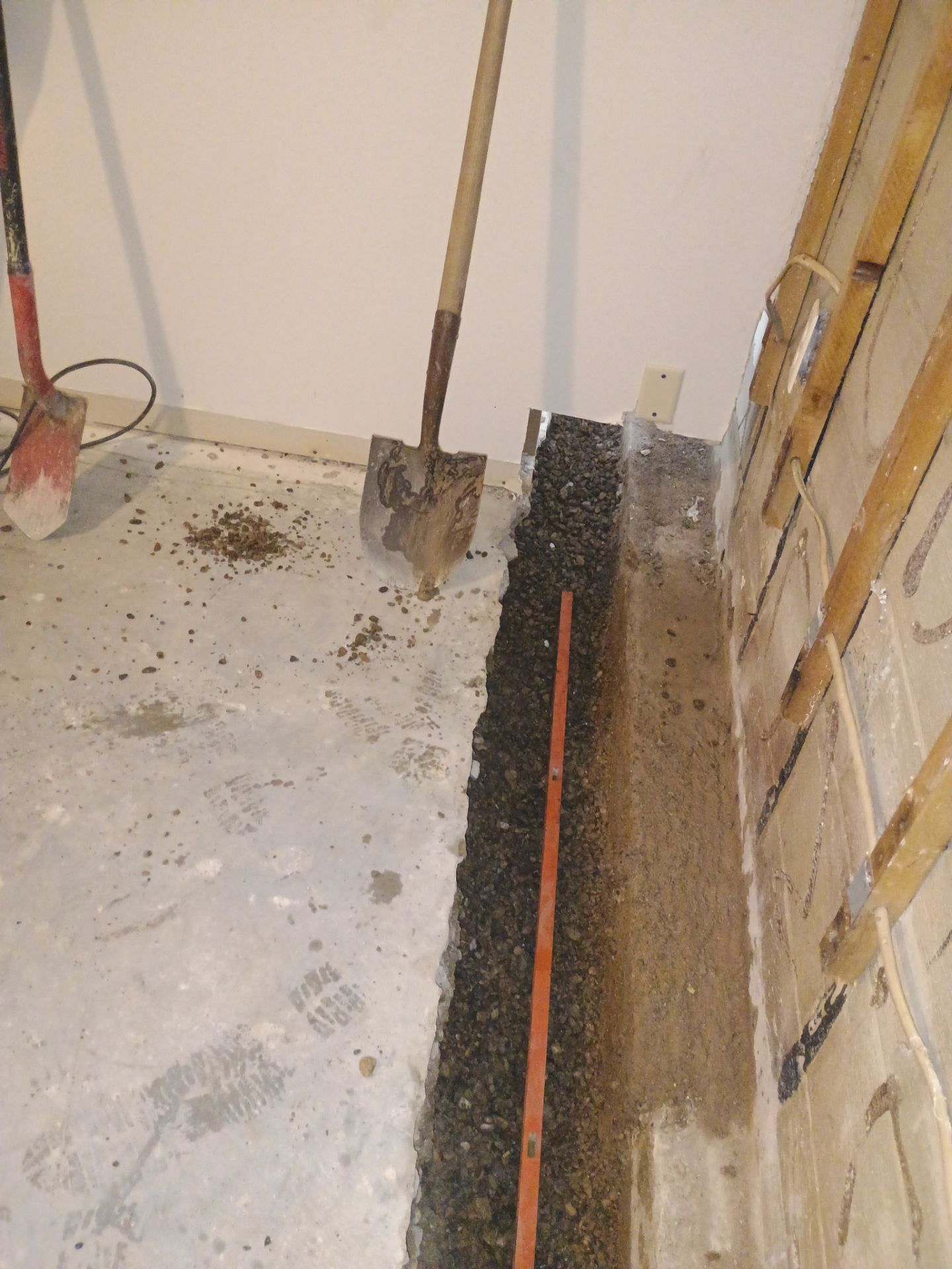 Drain tile for Kael in New Brighton by Waterproofing Northeast