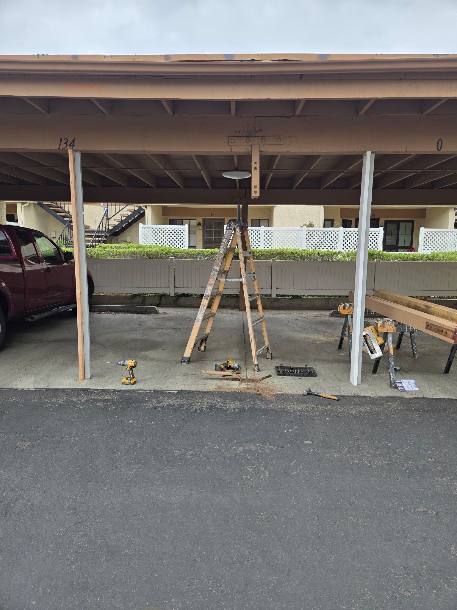 Carport Post Replacement in Fullerton by One Stop Source