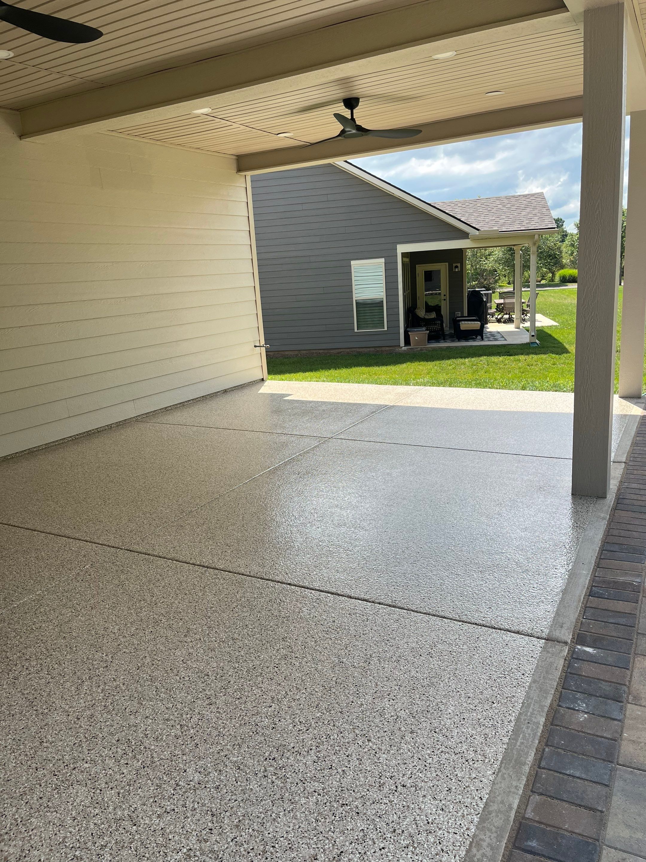 Patio Floor Coating using Shoreline by My Garage Floor Guys