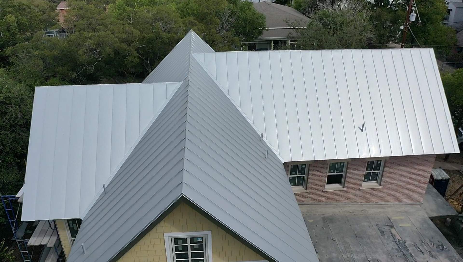 Residential Metal Roof Installation using McElroy Metal by Premier Roofing and Contracting
