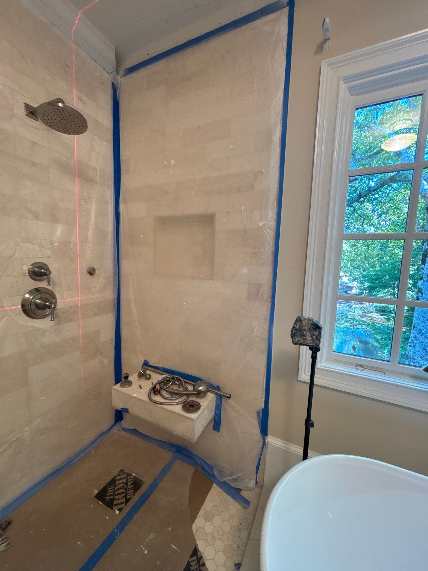 Master bathroom renovation by Prudencio